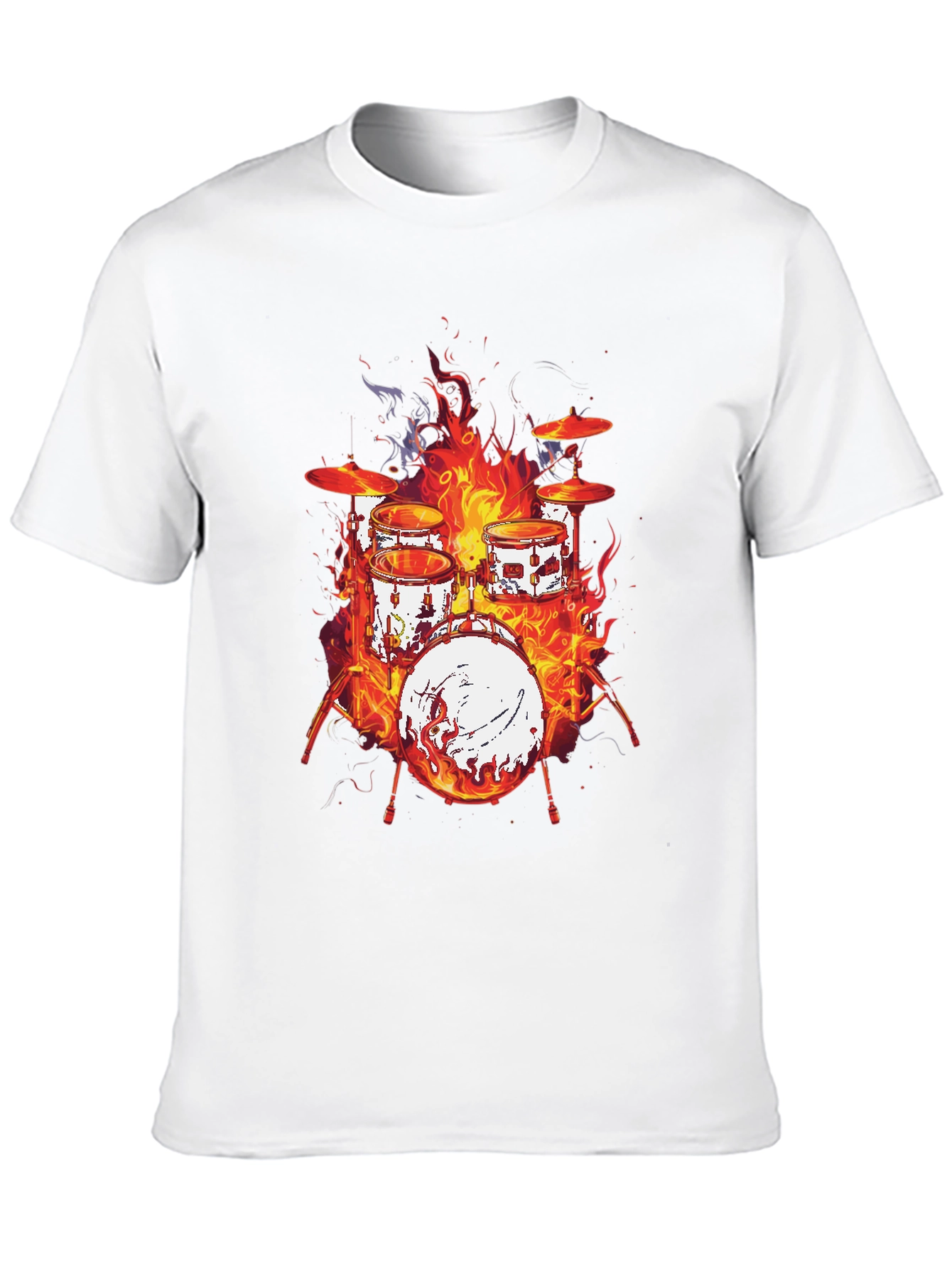 Fiery Drum Set Graphic Tee