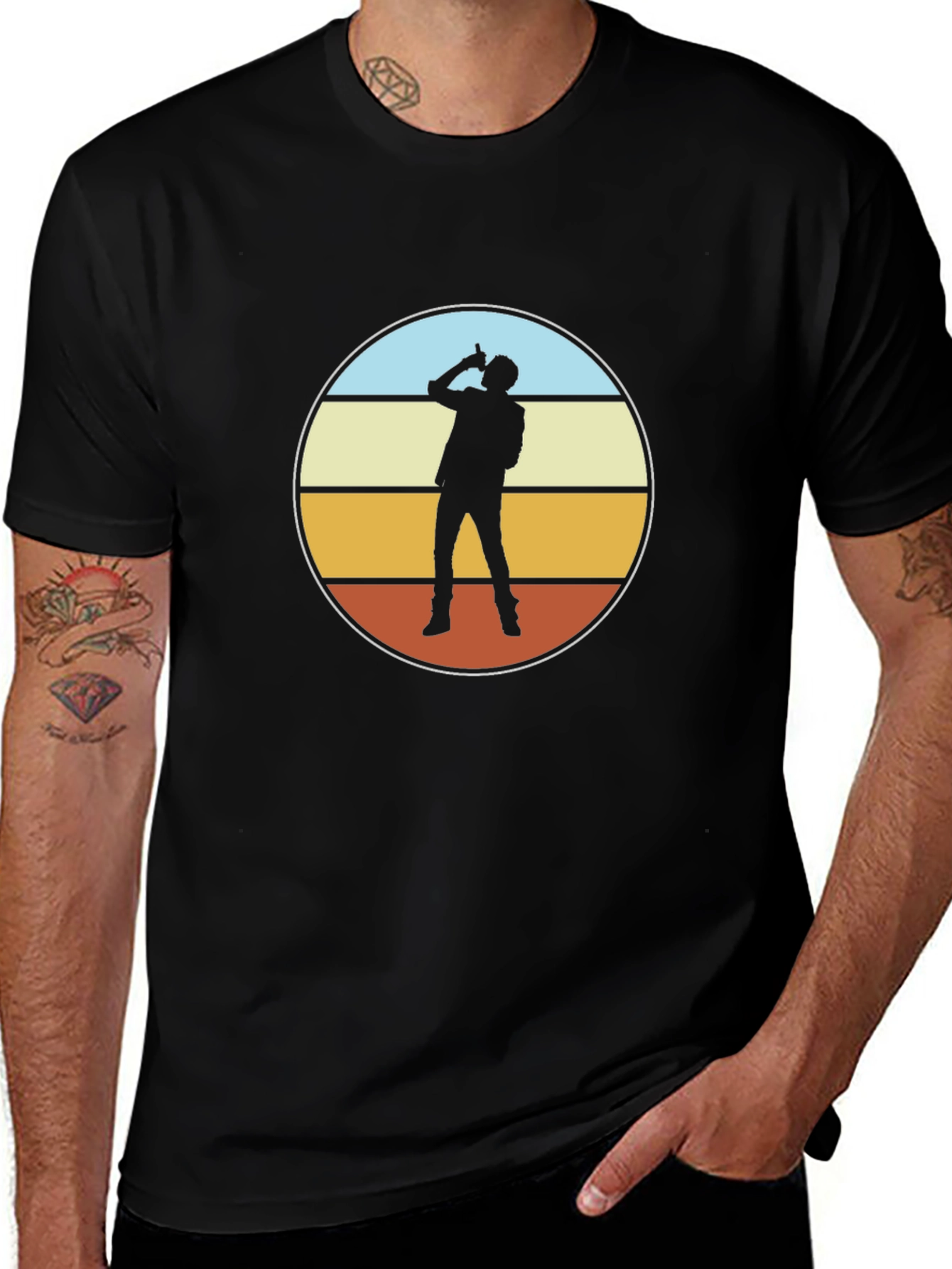 Retro Sunset Silhouette T-Shirt