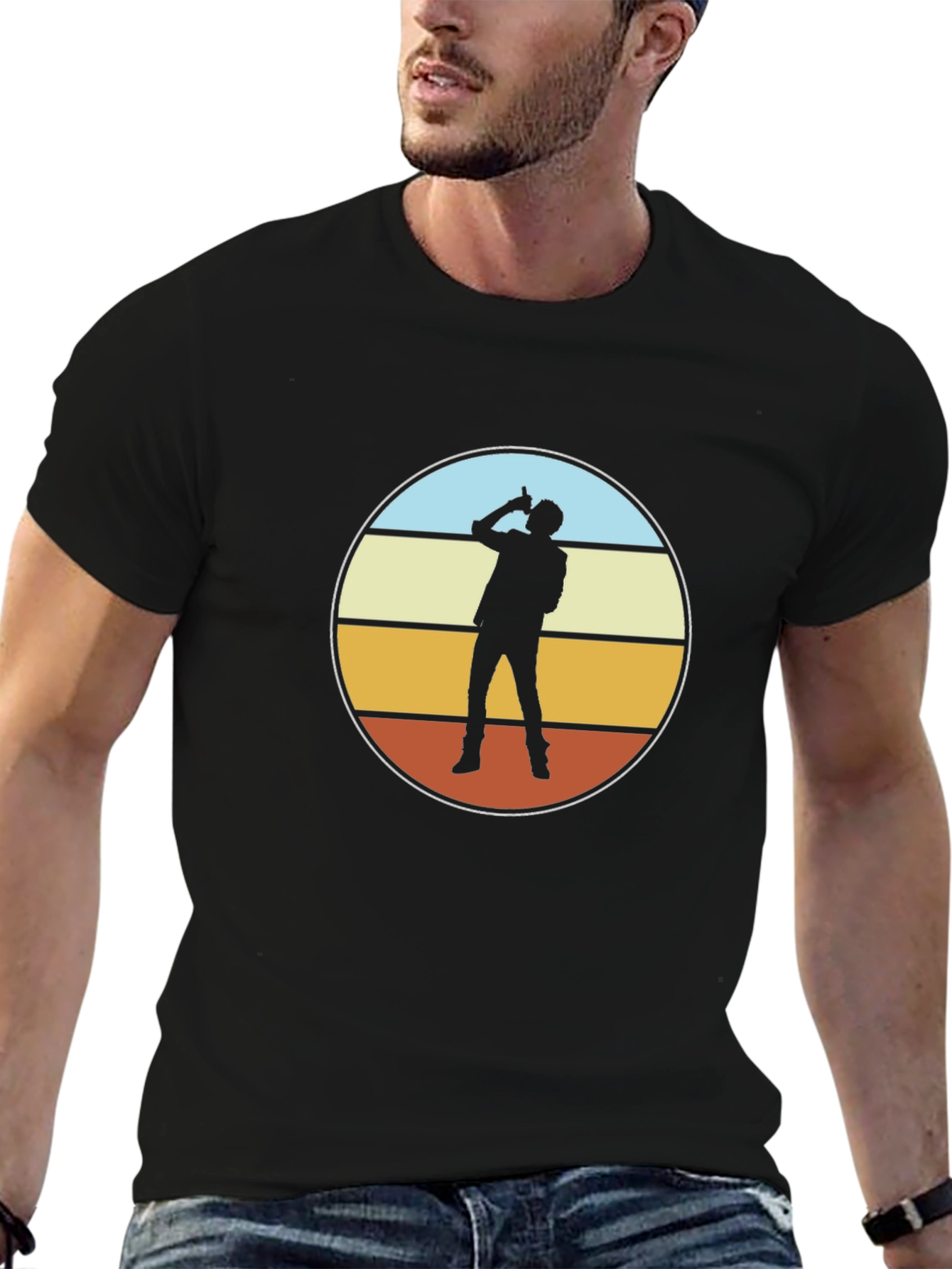Retro Sunset Silhouette T-Shirt
