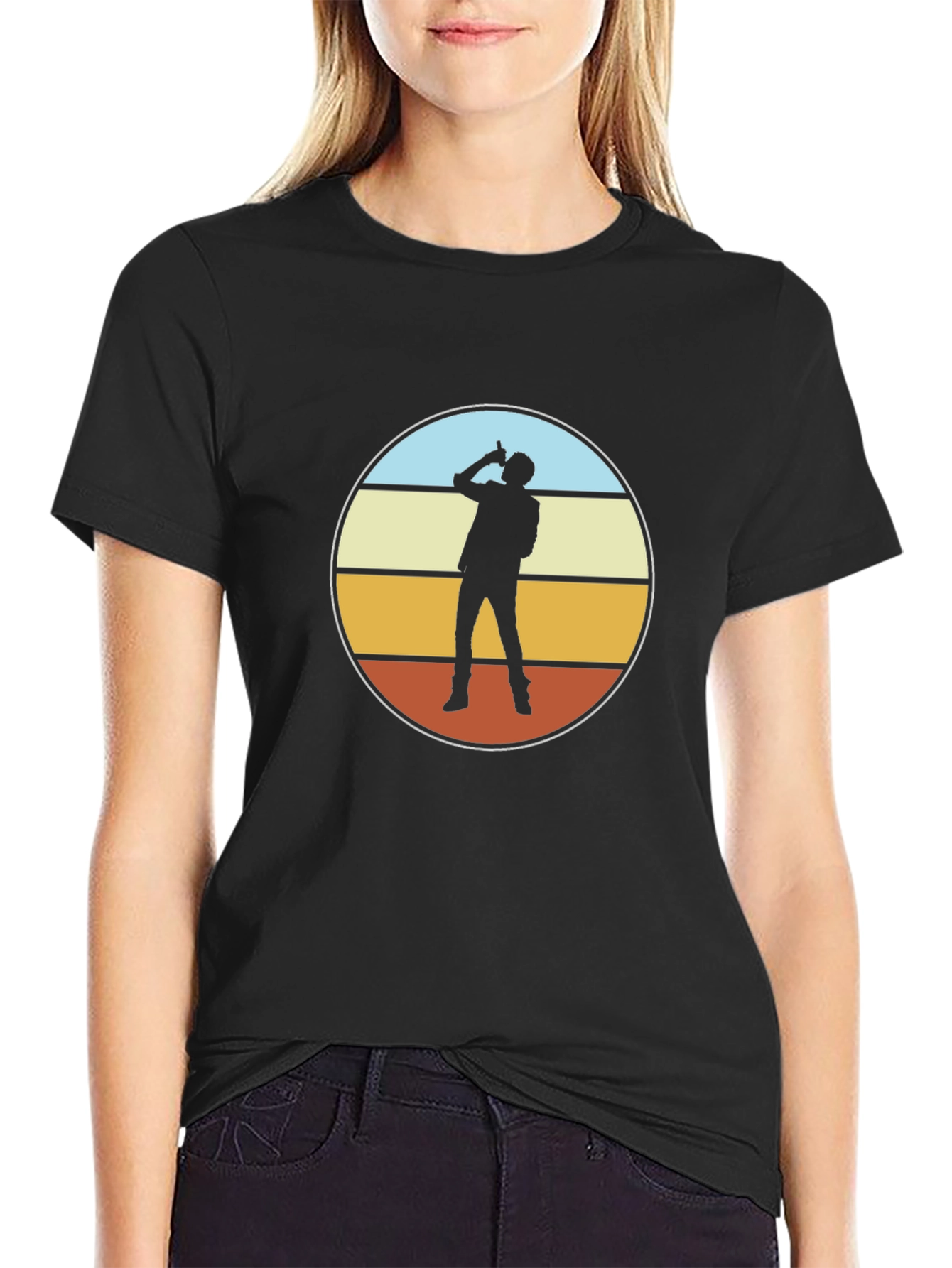 Retro Sunset Silhouette T-Shirt