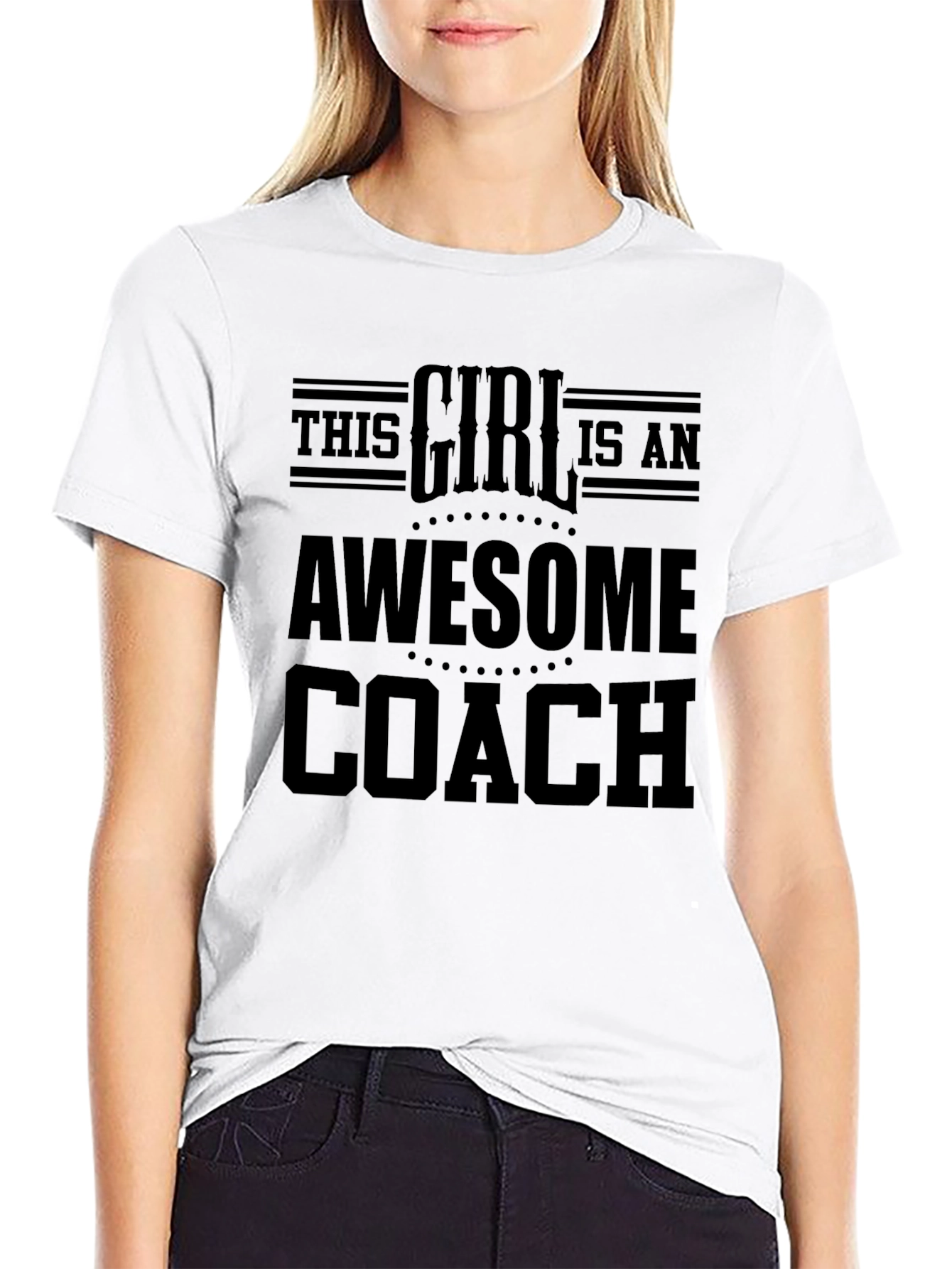 Awesome Coach Girl T-Shirt Sports Training Gift