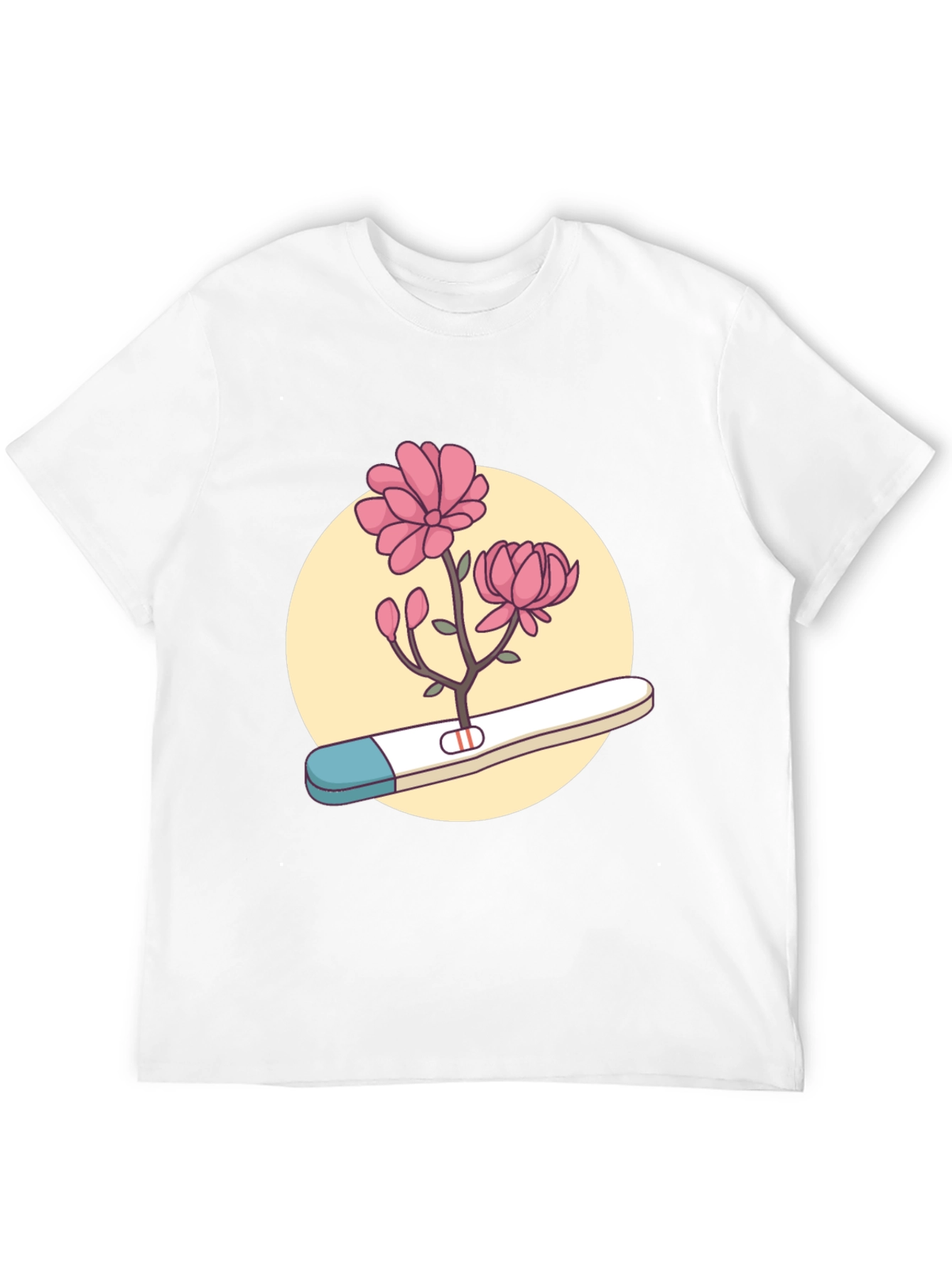 Positive Vibes Graphic Tee - Floral Pregnancy Test
