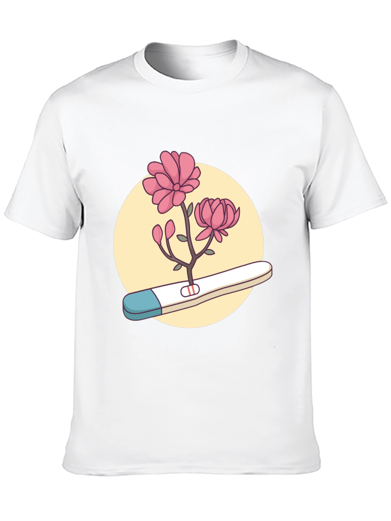 Positive Vibes Graphic Tee - Floral Pregnancy Test