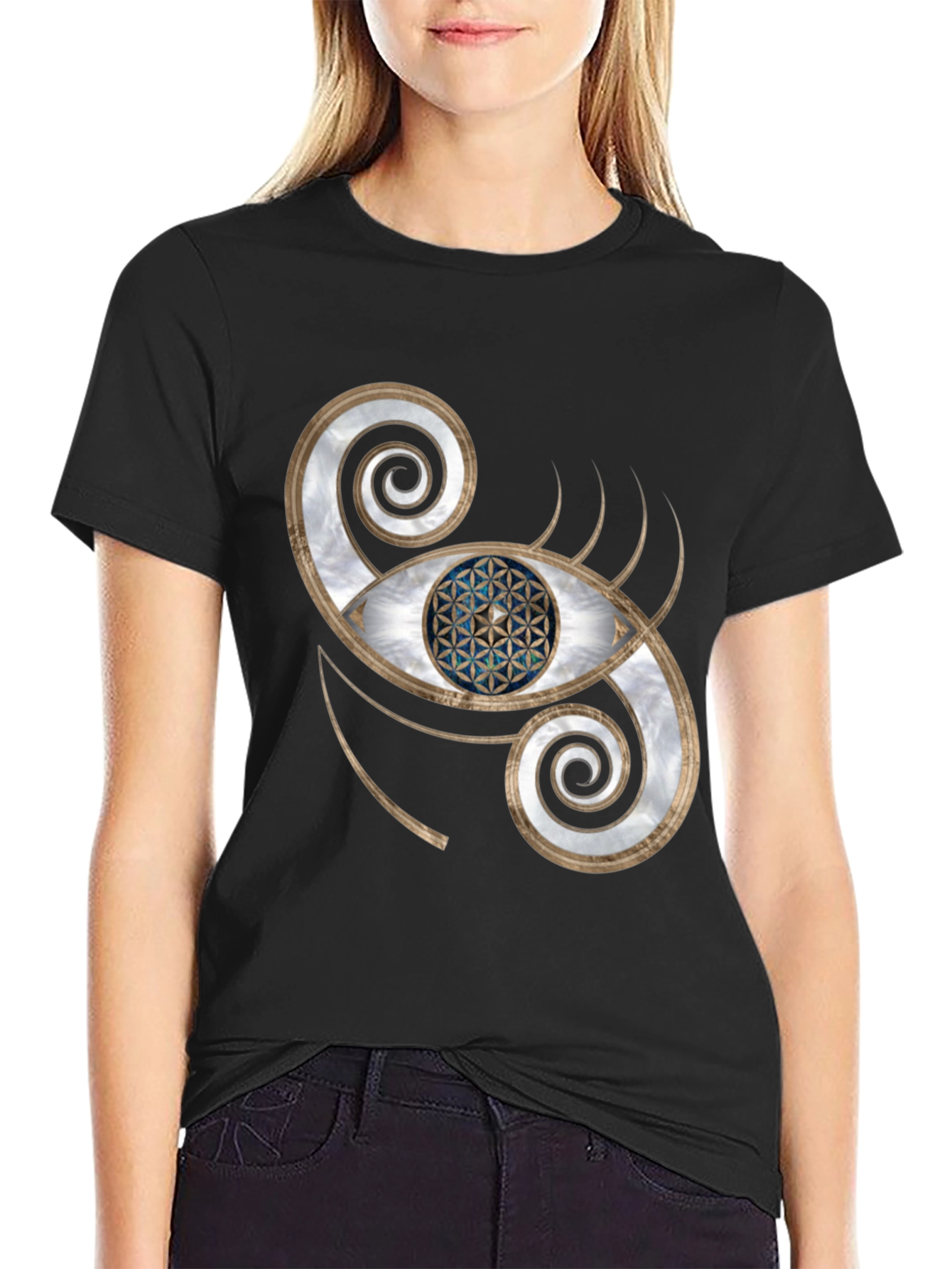 Mystic Eye Graphic Tee - Black