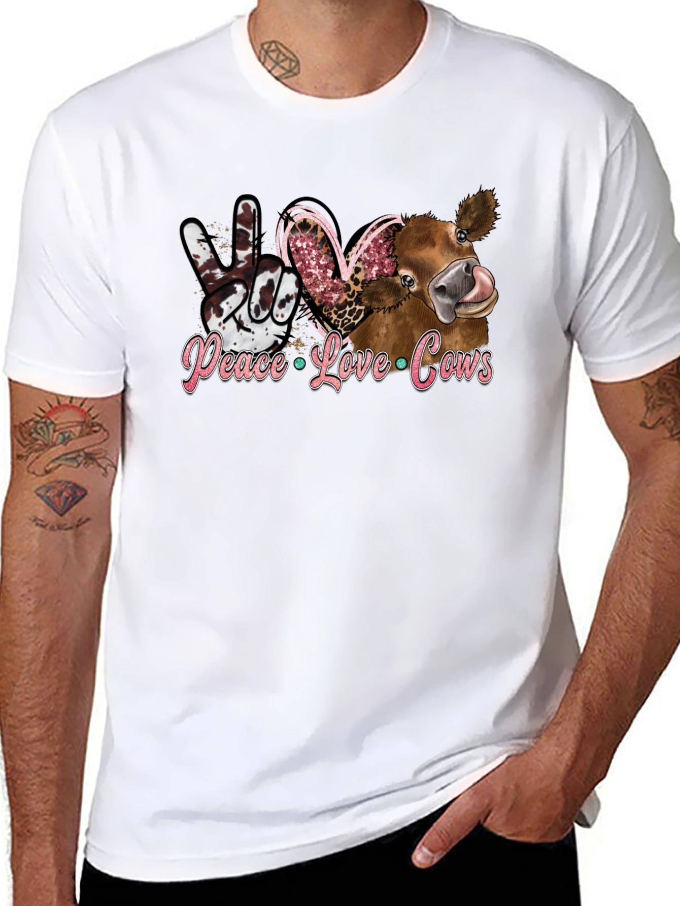 Peace Love Cows Graphic Tee