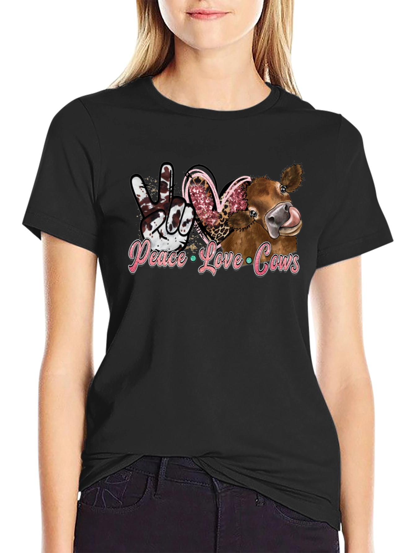 Peace Love Cows Graphic Tee