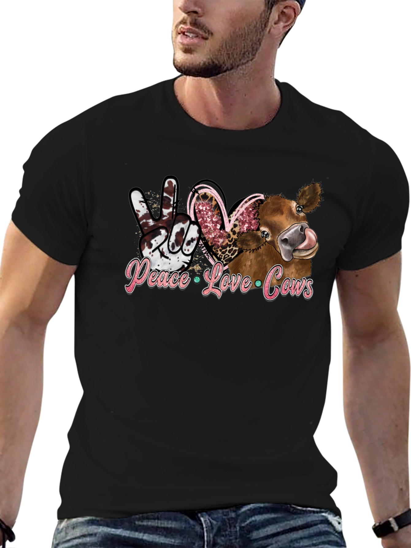 Peace Love Cows Graphic Tee