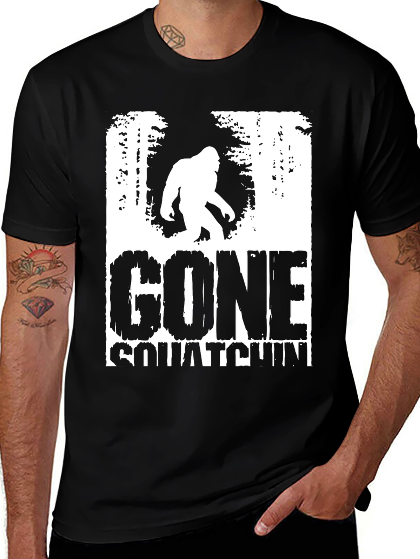 Gone Squatchin T-Shirt - Bigfoot Adventure Tee