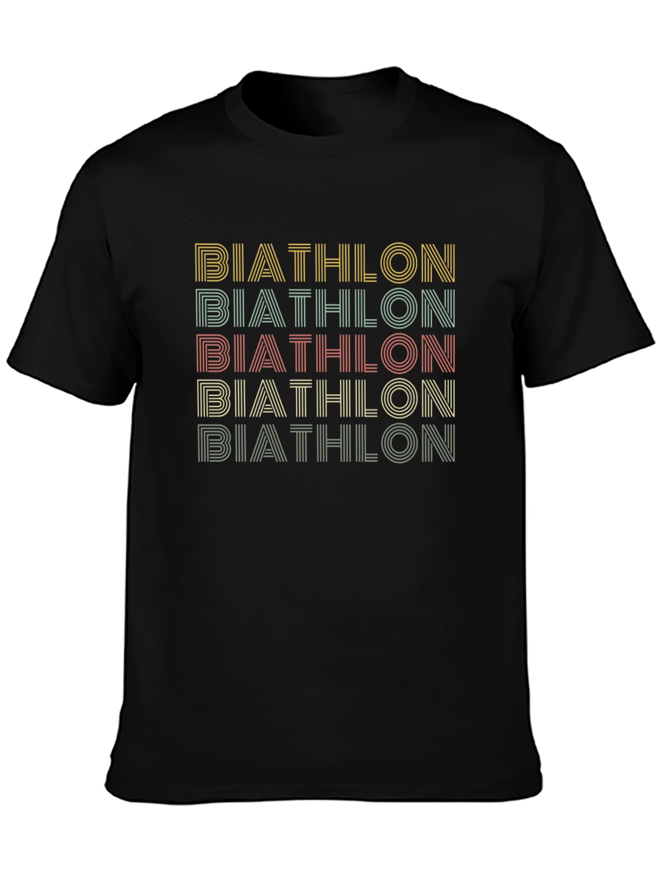 Retro Biathlon Graphic Tee - Cool Sports Shirt