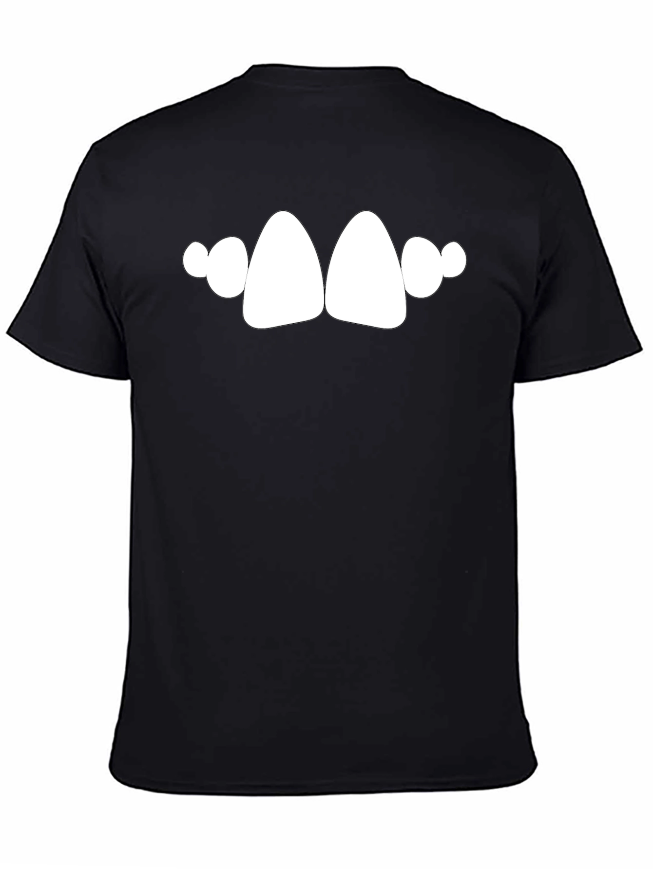 Funny Teeth Graphic Black T-Shirt