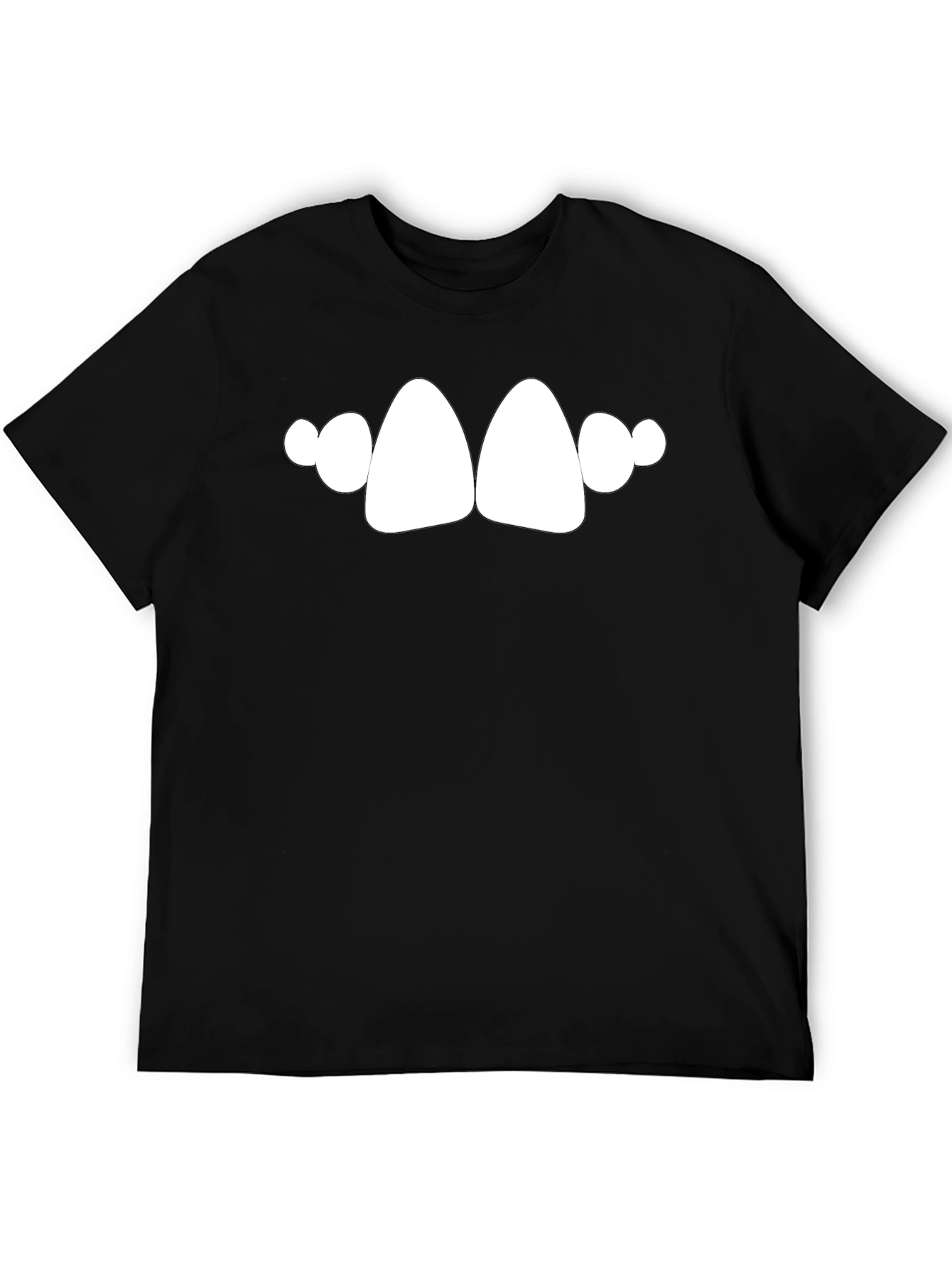 Funny Teeth Graphic Black T-Shirt