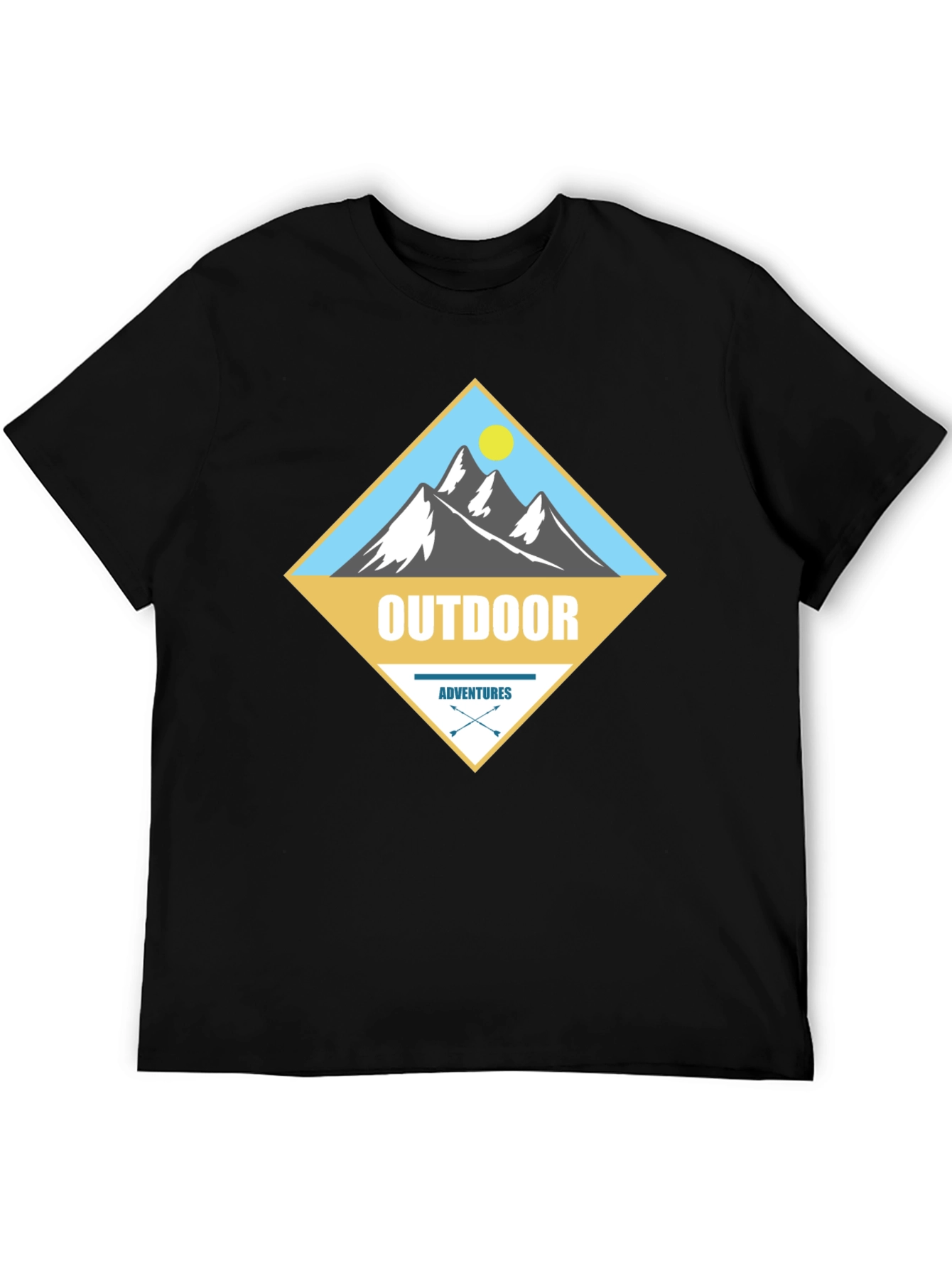Outdoor Adventures Graphic Tee - Mens Black T-Shirt