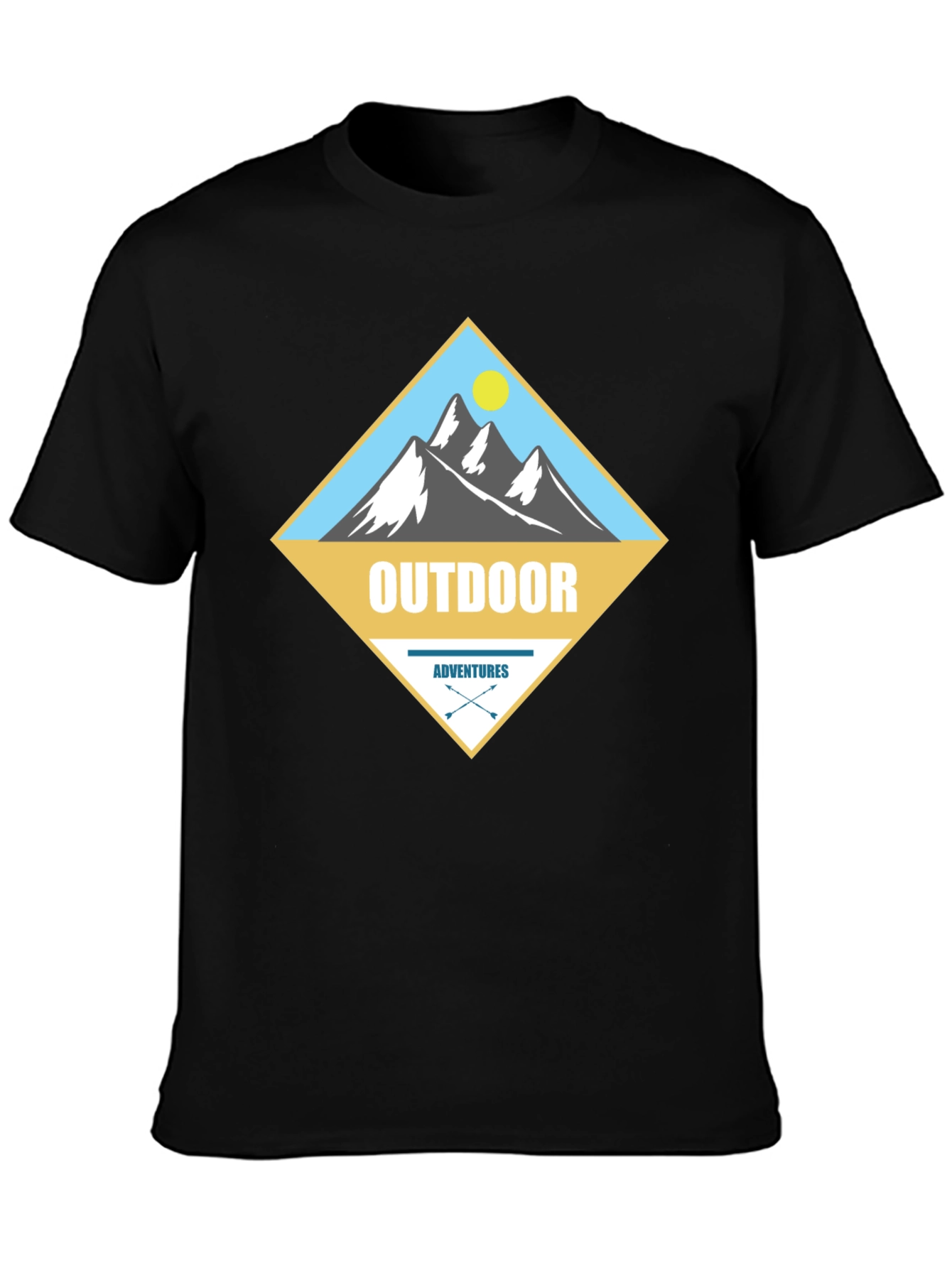 Outdoor Adventures Graphic Tee - Mens Black T-Shirt