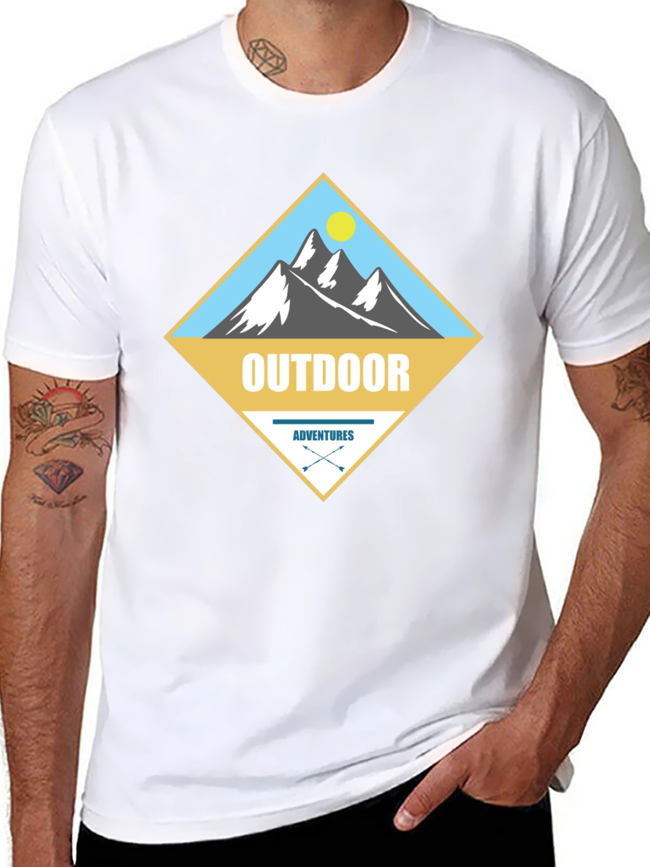 Outdoor Adventures Graphic Tee - Mens Black T-Shirt