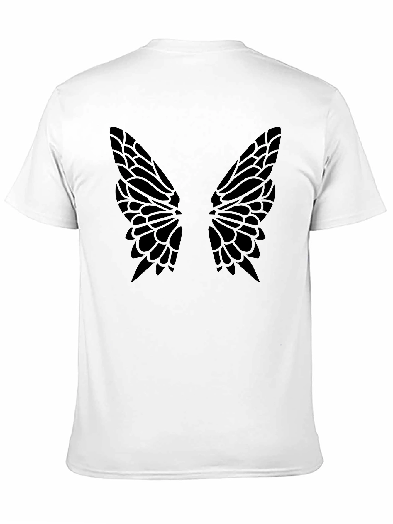 Butterfly Wings Graphic Tee - Black Cotton