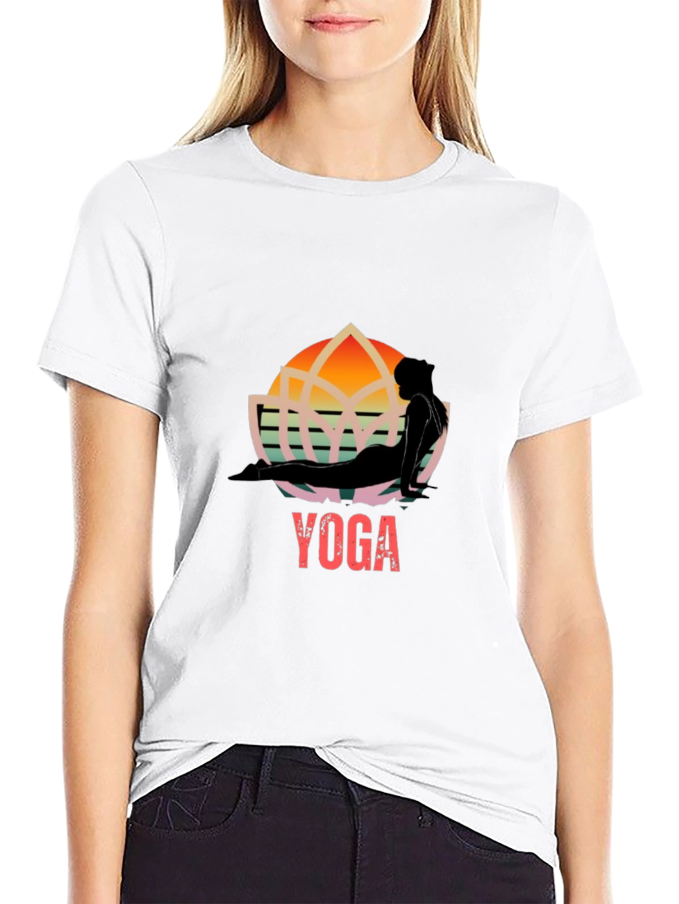 Yoga Silhouette Graphic T-Shirt