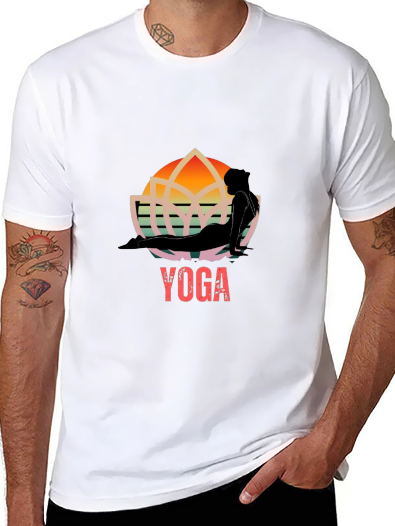Yoga Silhouette Graphic T-Shirt