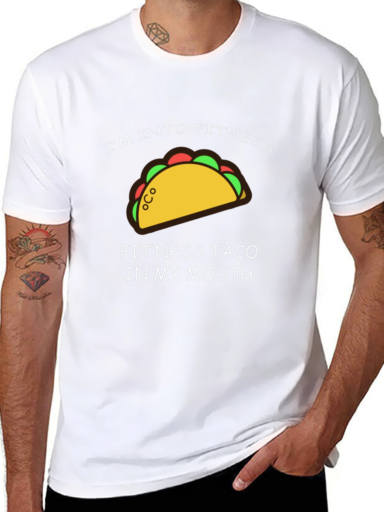 Fitness Taco Graphic T-Shirt - Funny Workout Tee