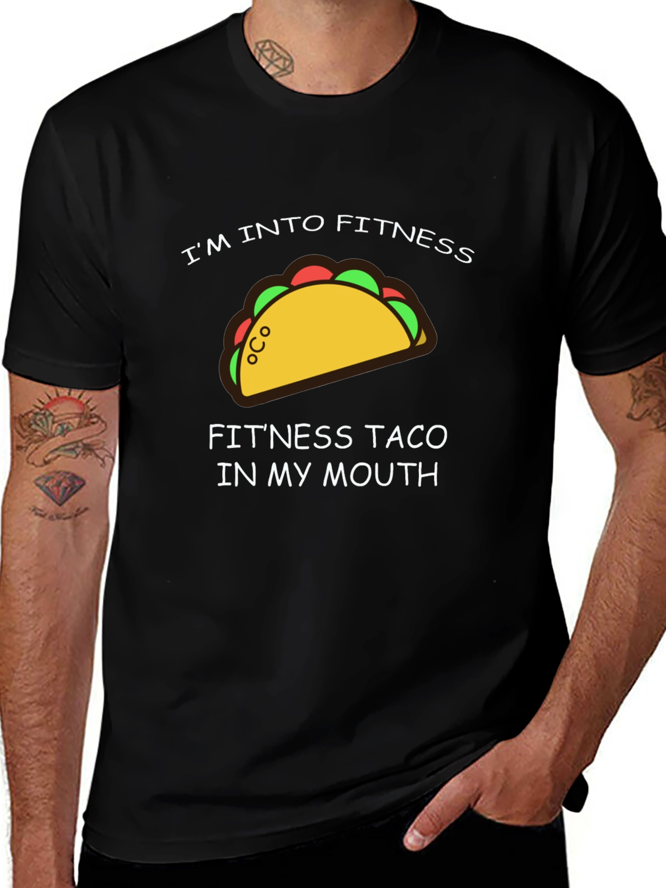 Fitness Taco Graphic T-Shirt - Funny Workout Tee