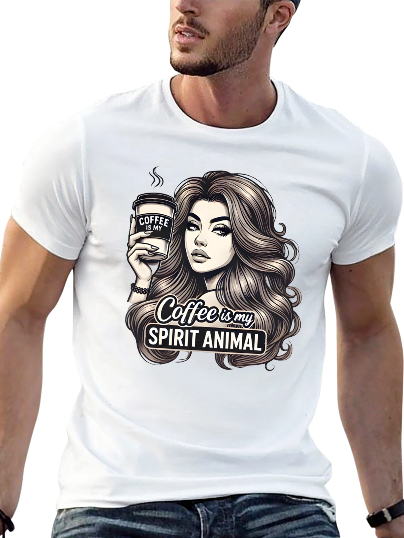 Coffee is My Spirit Animal Graphic Tee