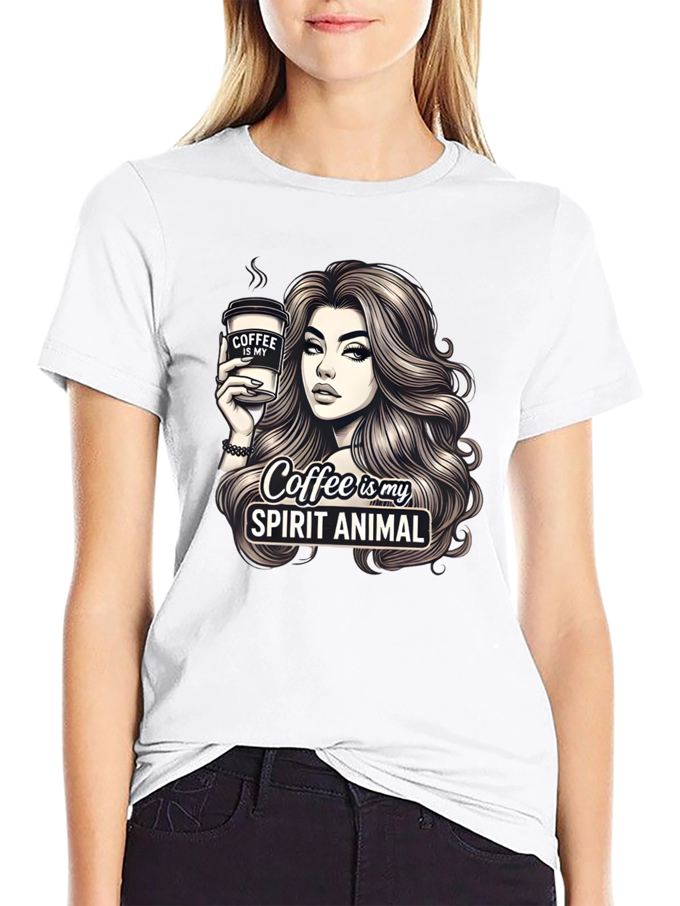 Coffee is My Spirit Animal Graphic Tee