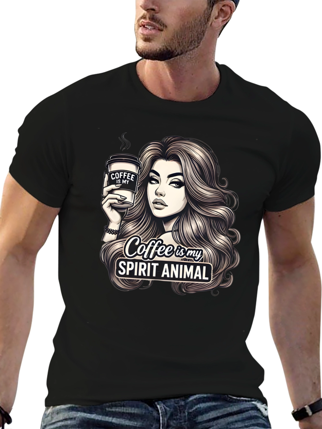 Coffee is My Spirit Animal Graphic Tee