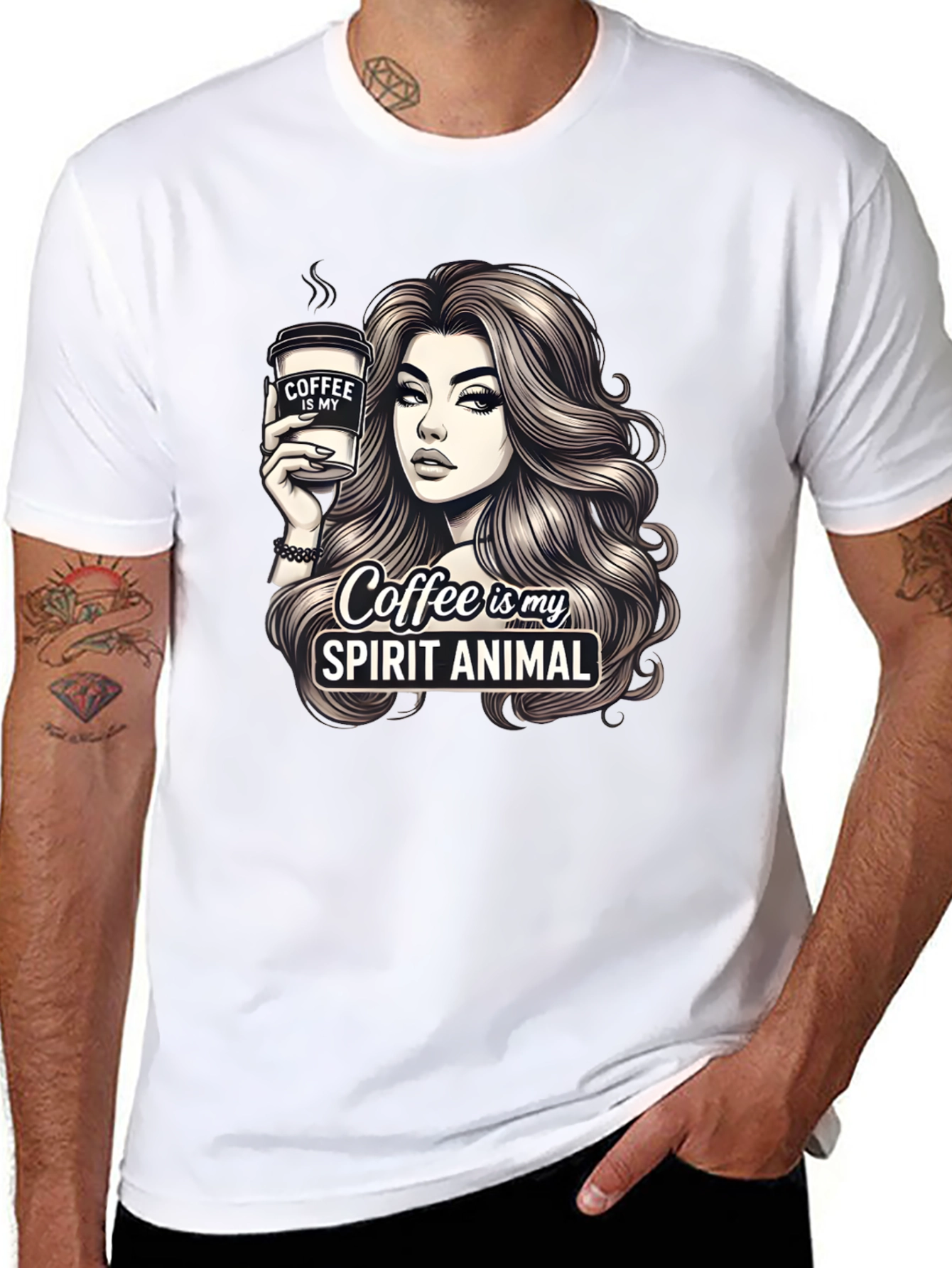 Coffee is My Spirit Animal Graphic Tee