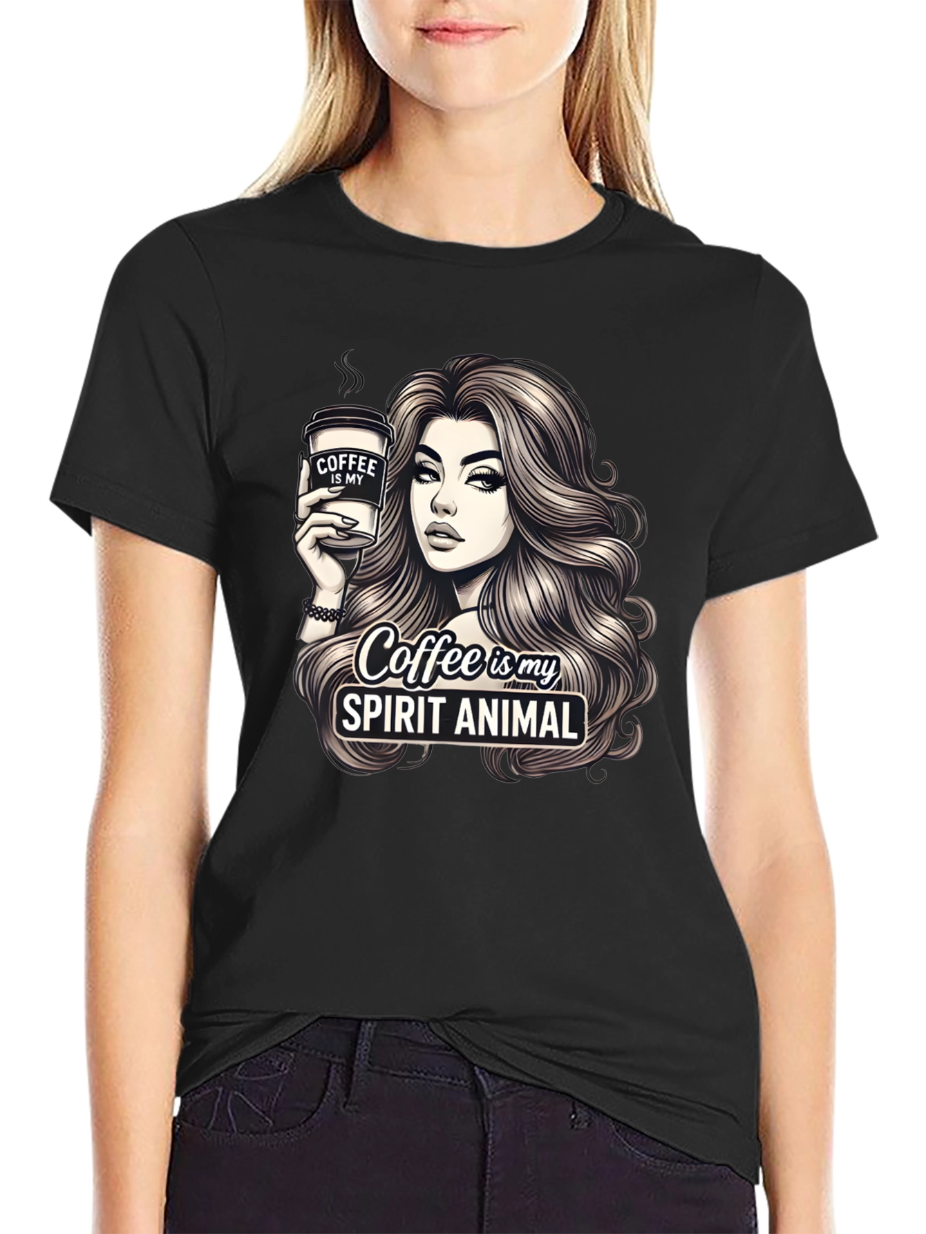 Coffee is My Spirit Animal Graphic Tee