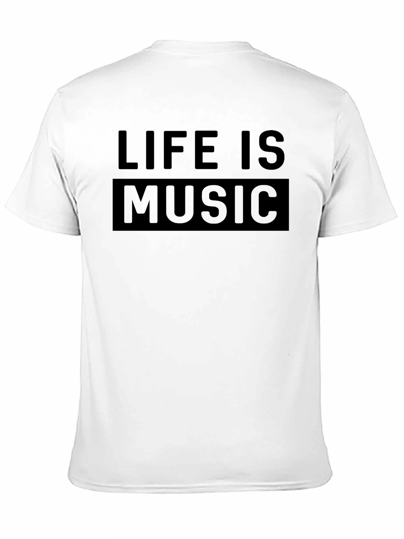 Life Is Music Graphic T-Shirt - Black Cotton Tee