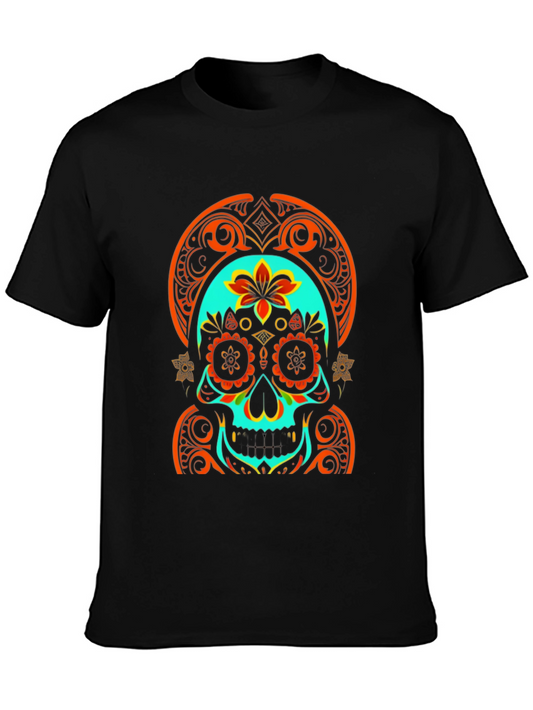 Day of the Dead Skull Graphic Tee