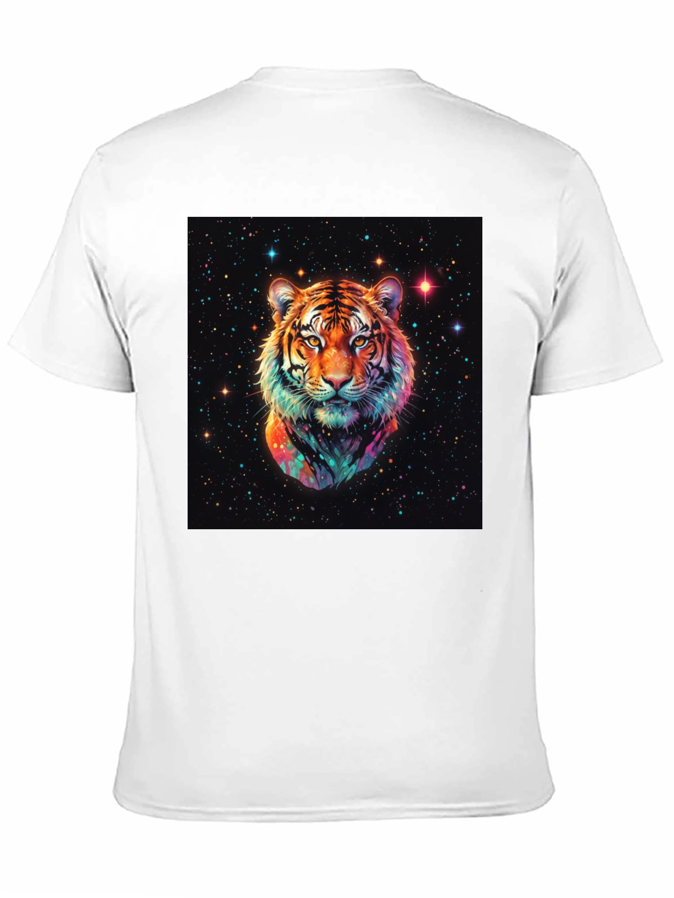 Cosmic Tiger Graphic T-Shirt - Black