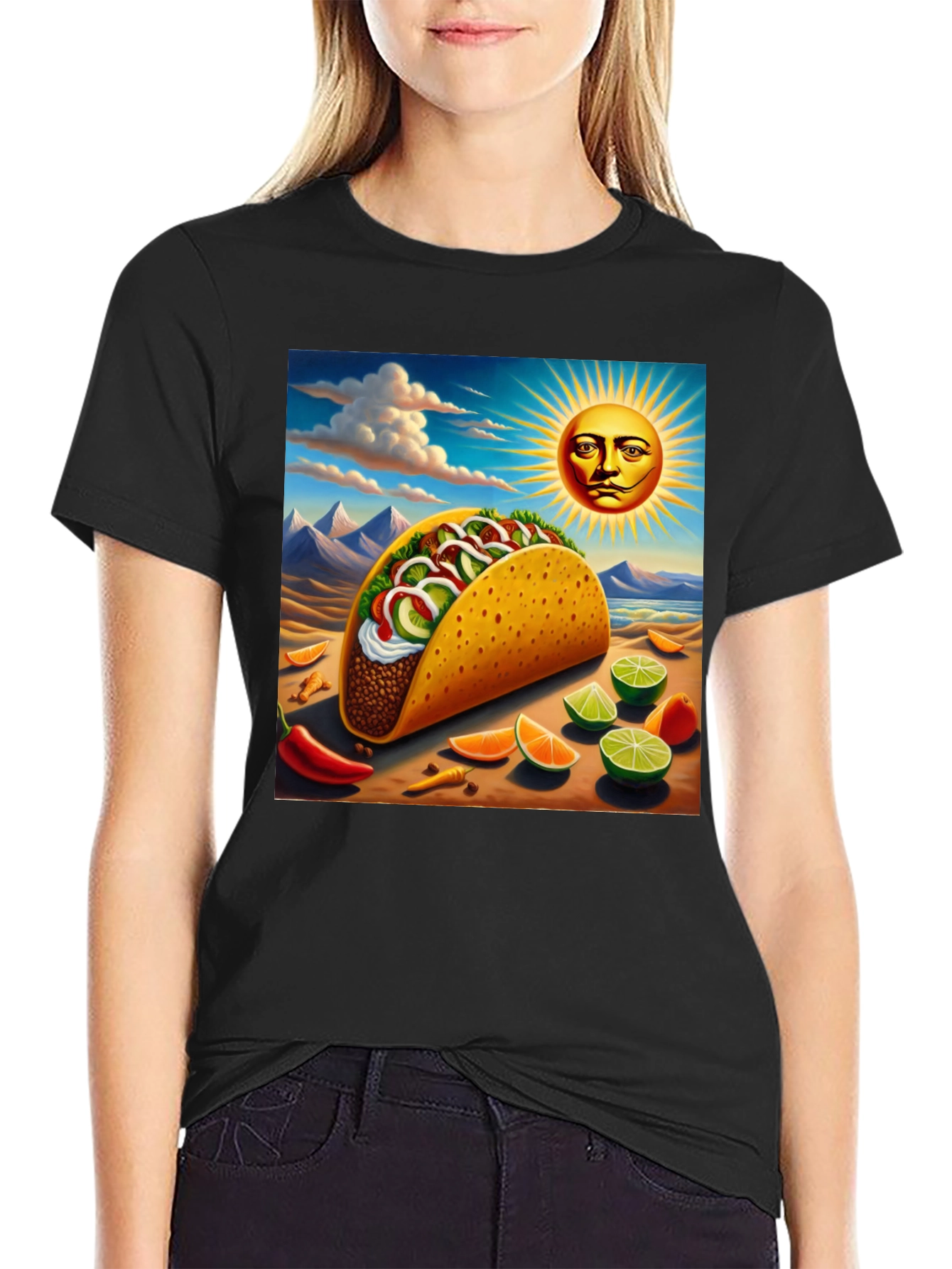 Taco Beach Art Tee - Black
