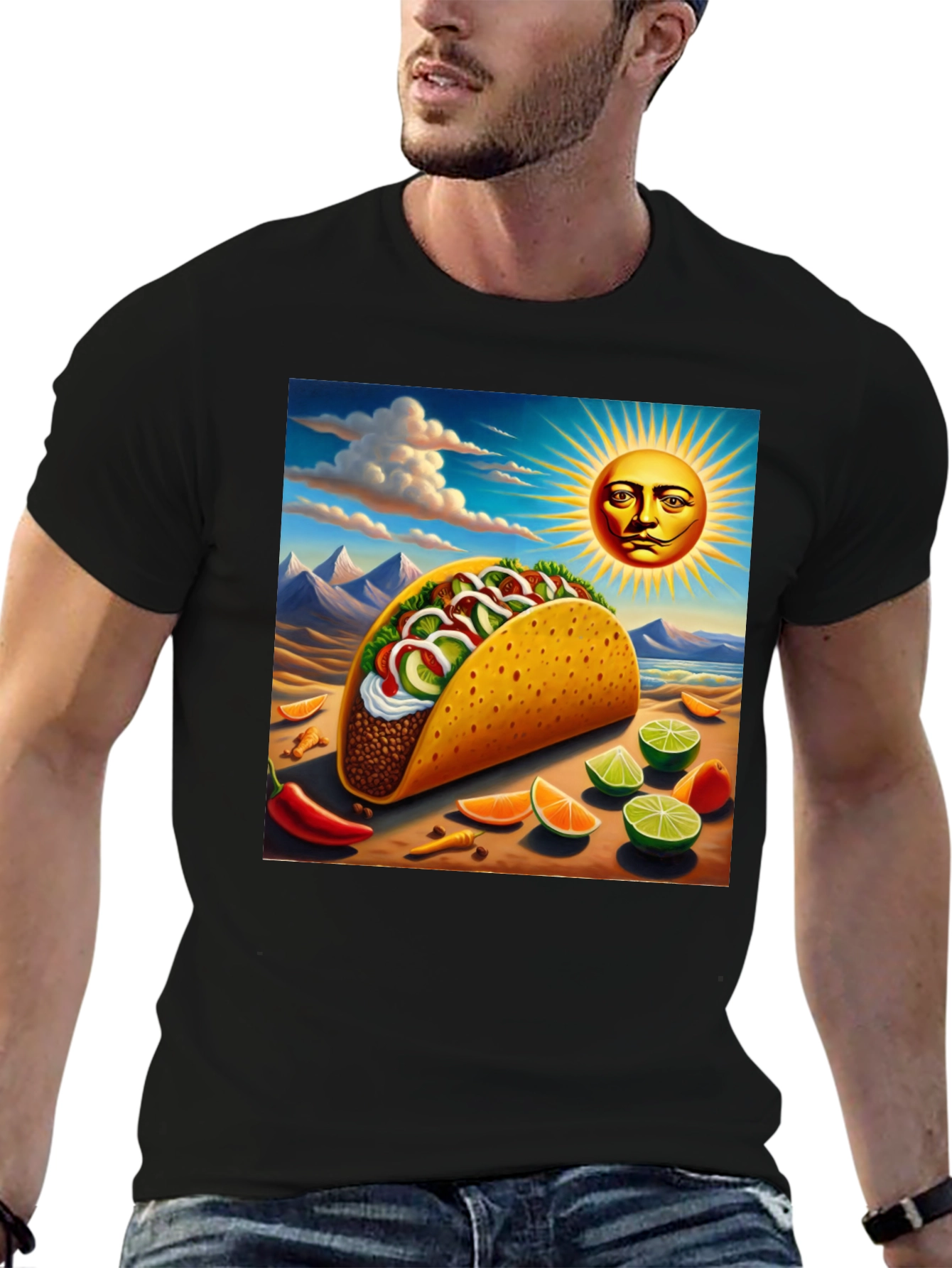 Taco Beach Art Tee - Black