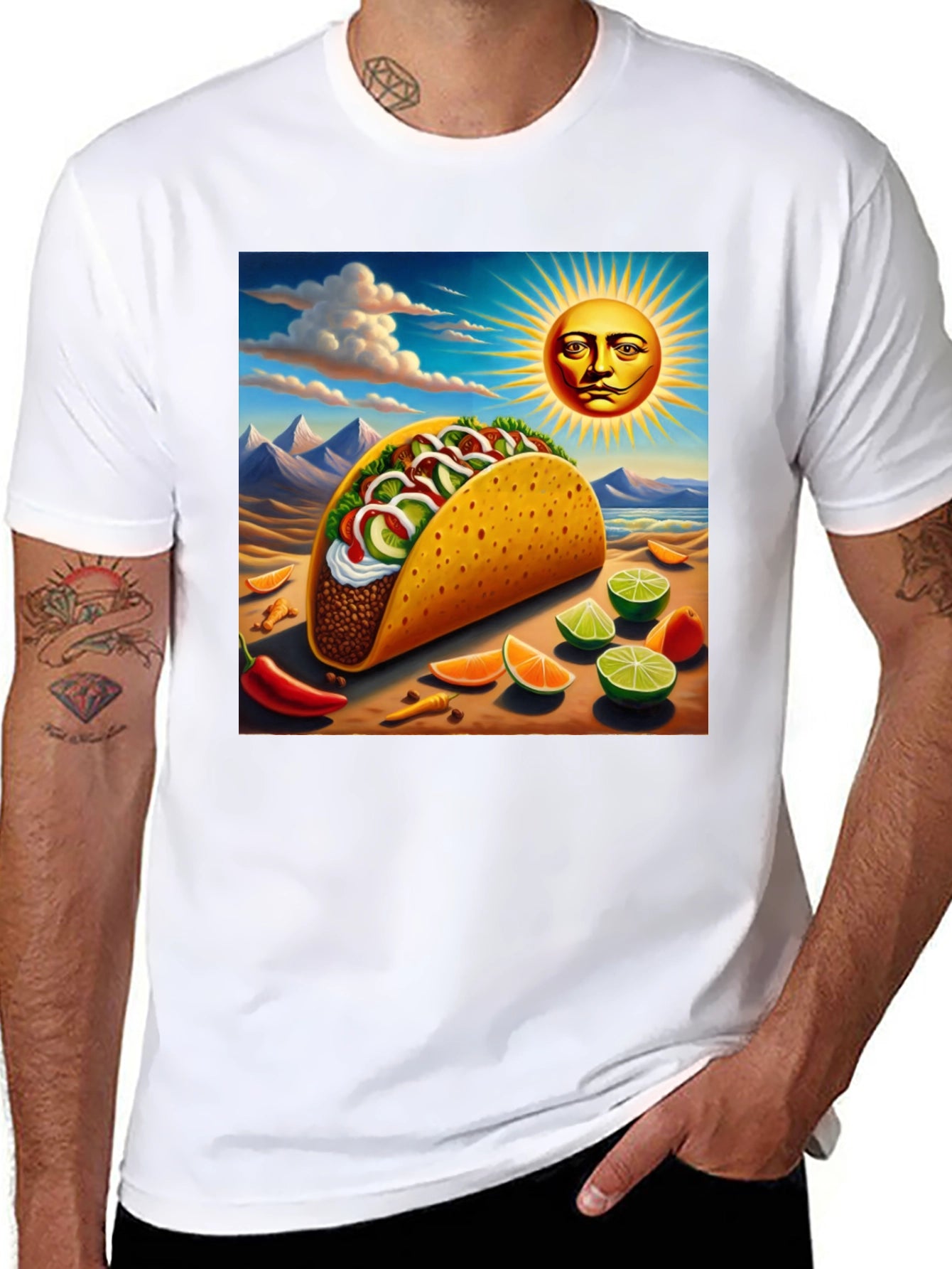 Taco Beach Art Tee - Black