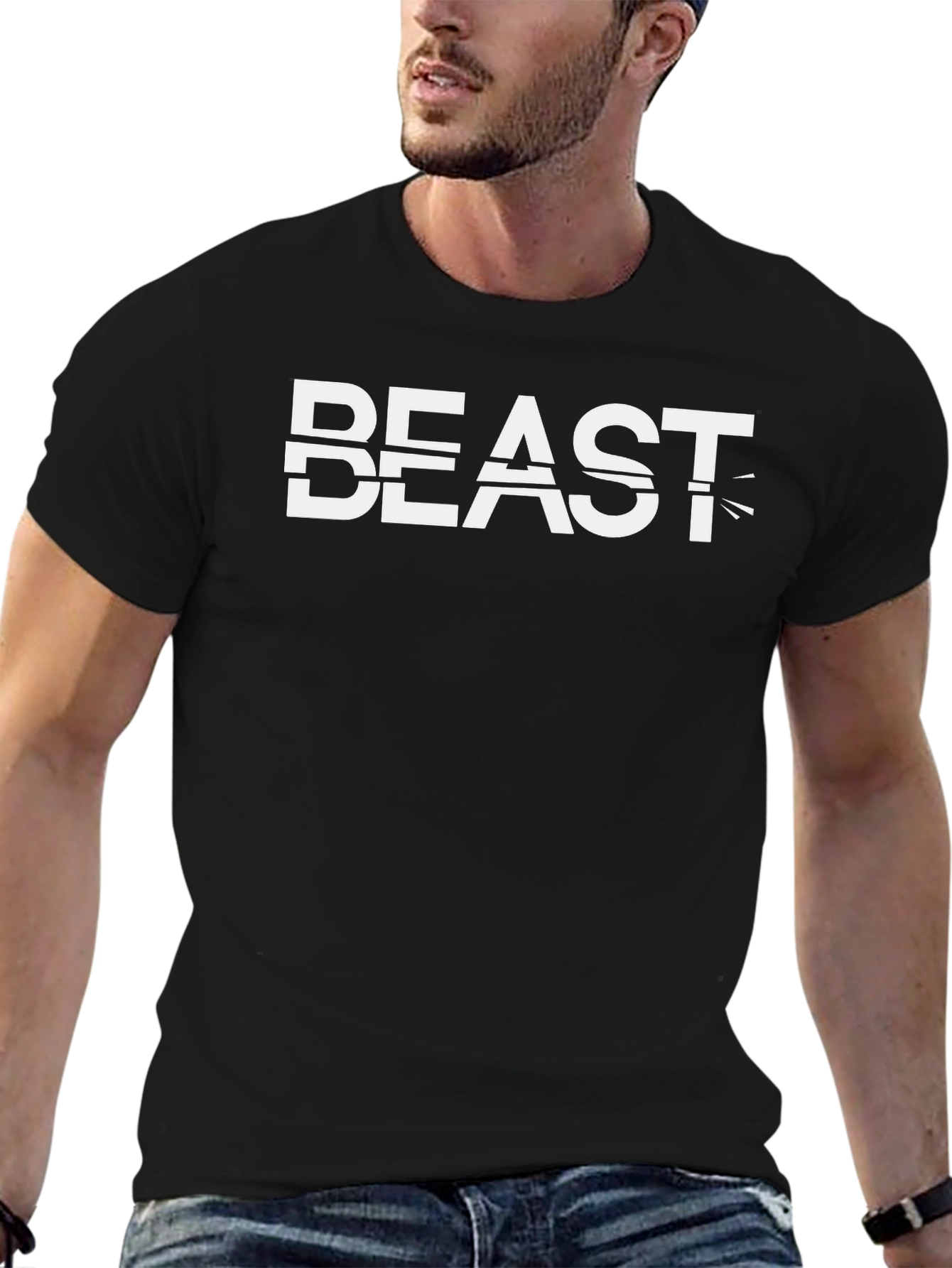 Beast Mode Black Graphic Tee - Fitness Apparel