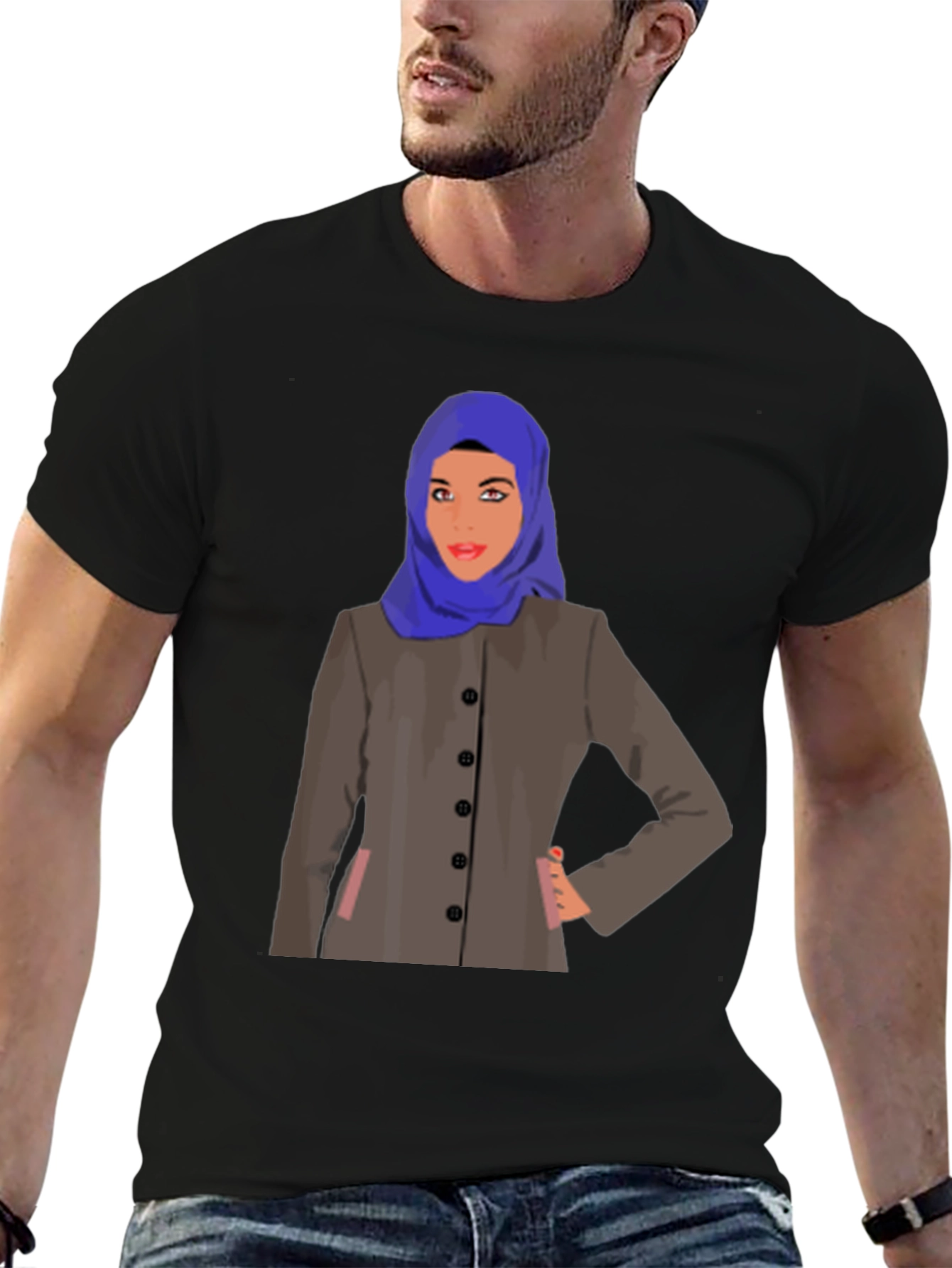Hijab Woman Graphic T-Shirt - Stylish & Unique Design