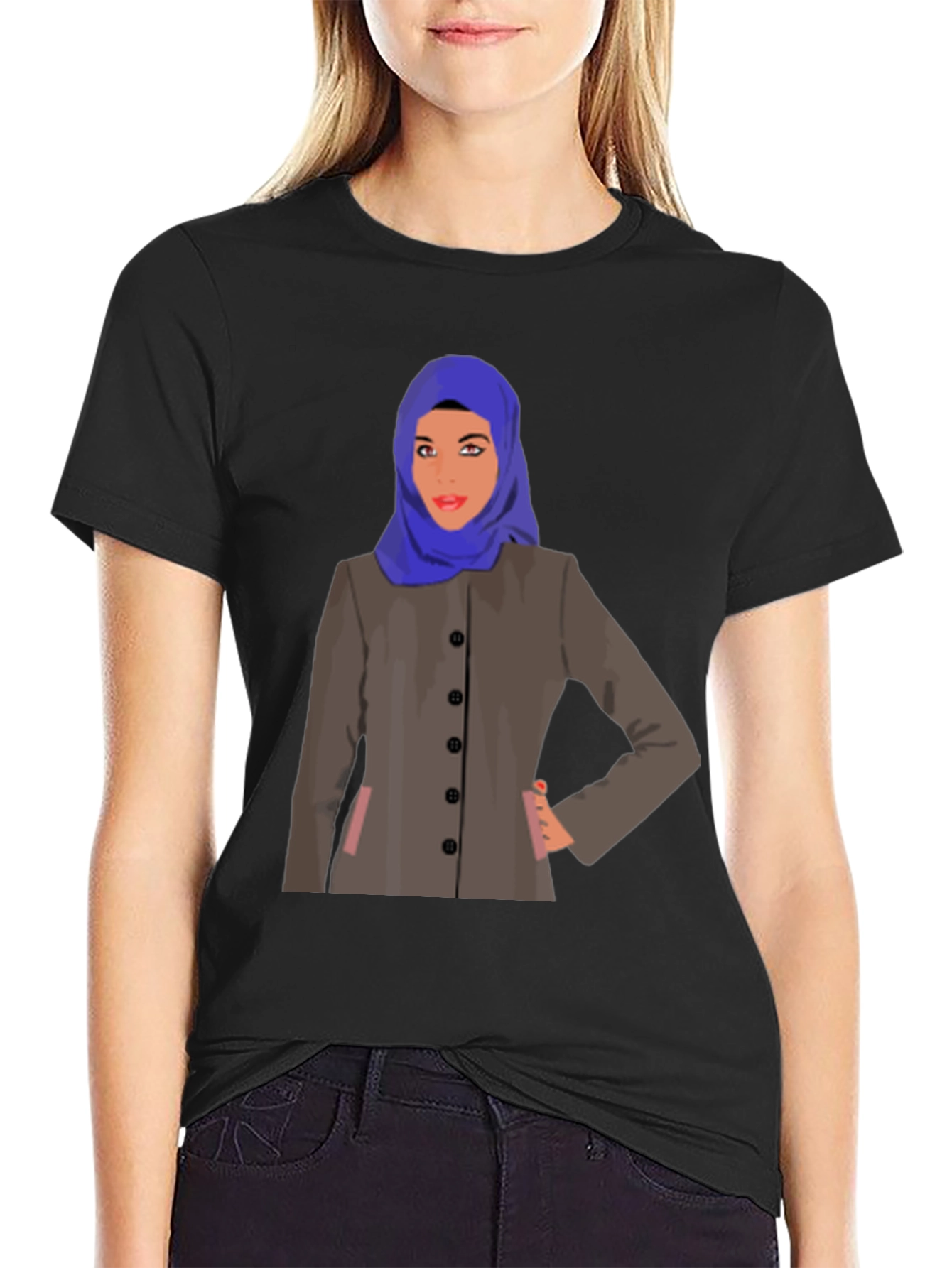 Hijab Woman Graphic T-Shirt - Stylish & Unique Design