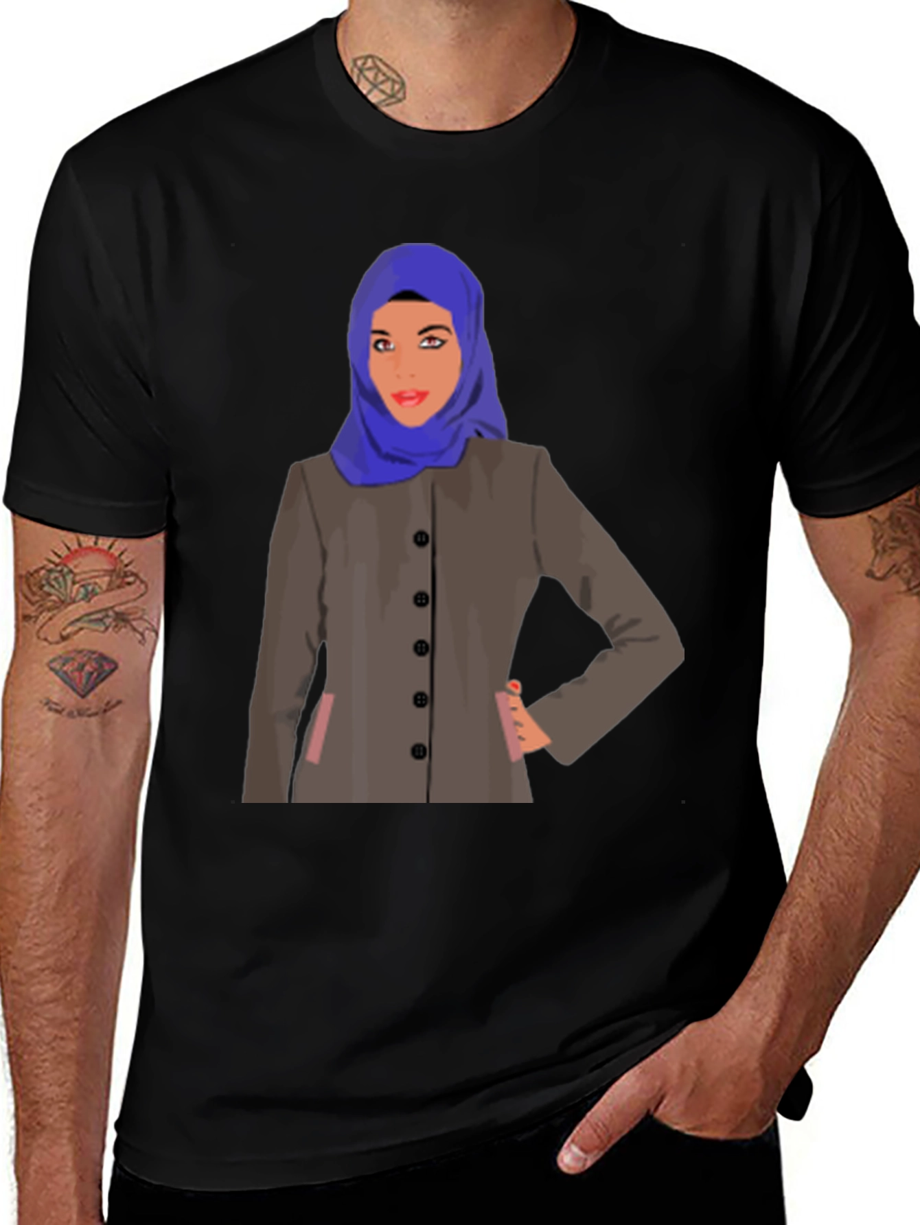 Hijab Woman Graphic T-Shirt - Stylish & Unique Design