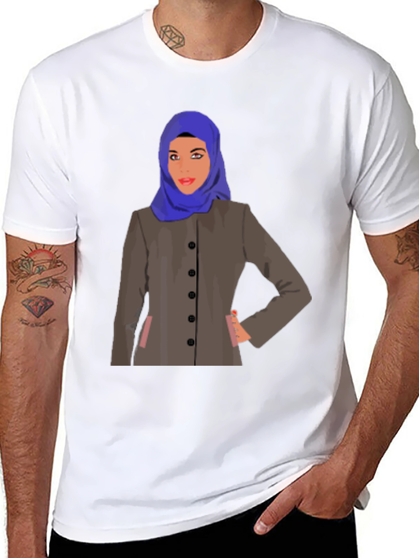 Hijab Woman Graphic T-Shirt - Stylish & Unique Design