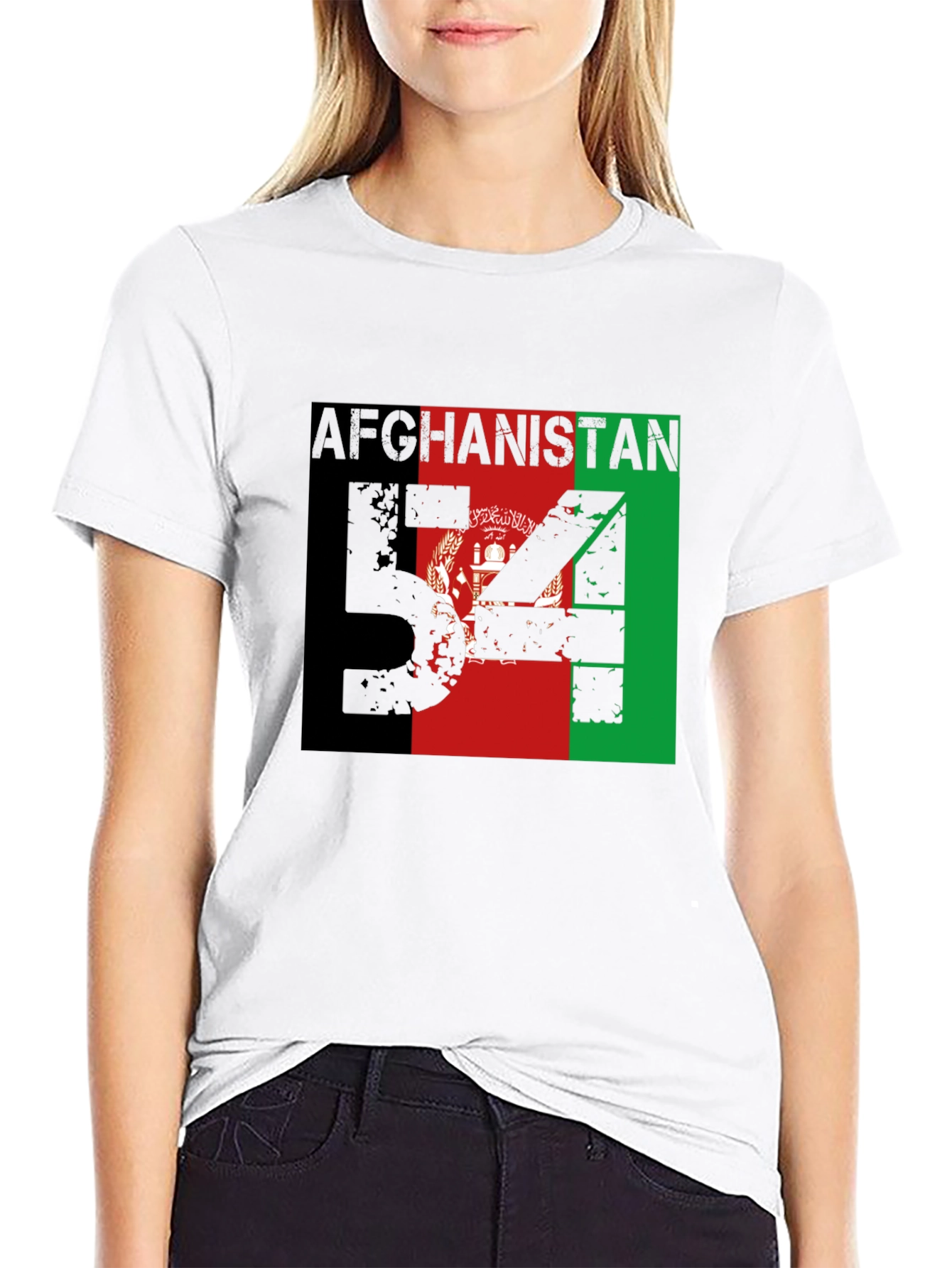 Afghanistan Flag T-Shirt Mens Black Patriotic Graphic Tee