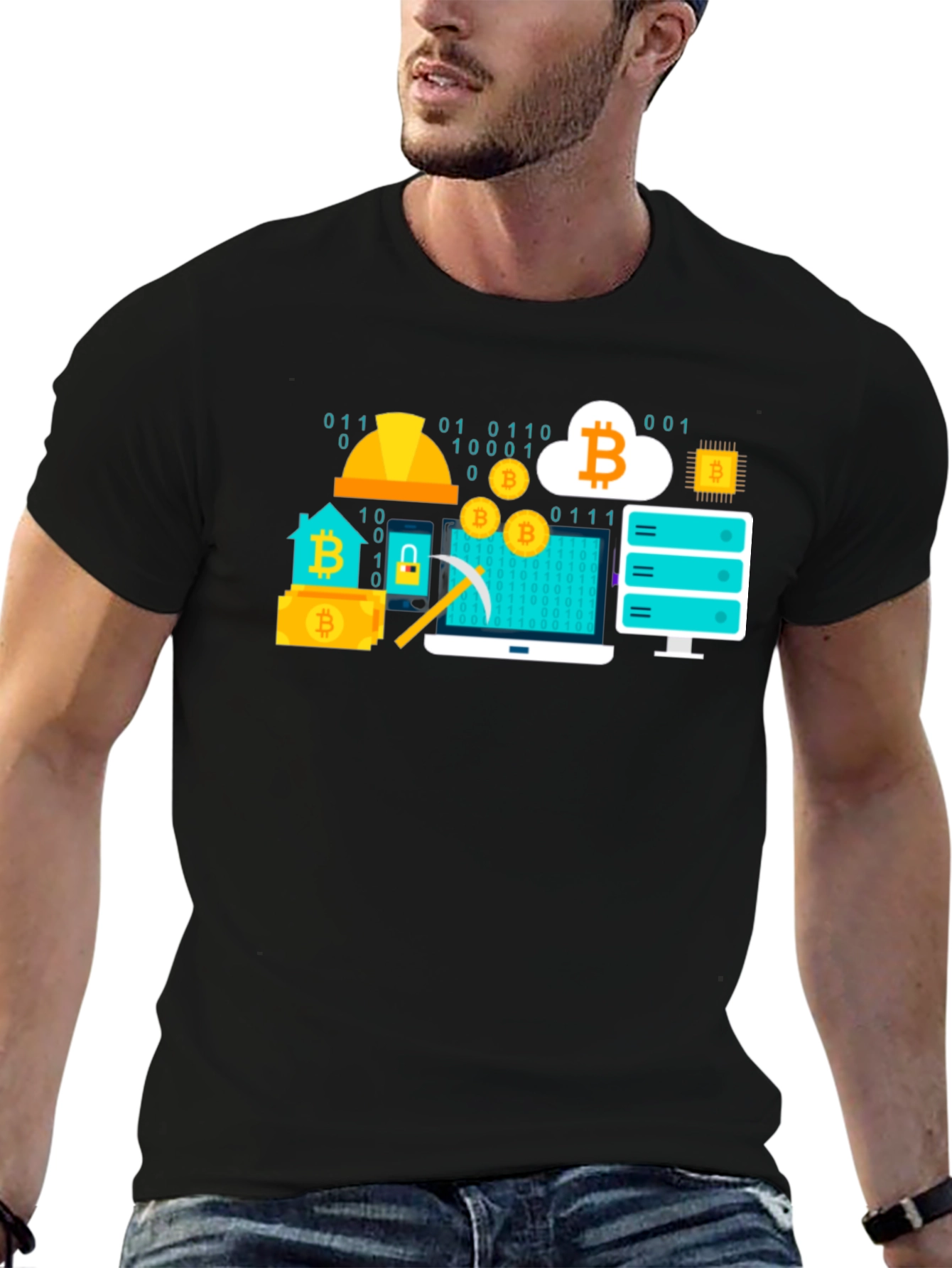 Bitcoin Crypto Mining Black T-Shirt