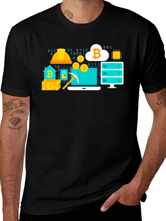 Bitcoin Crypto Mining Black T-Shirt