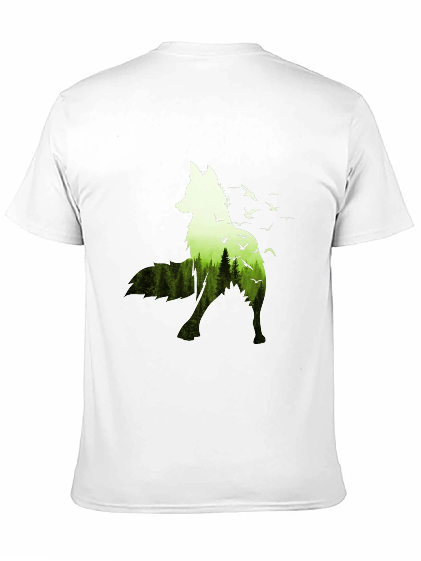Nature Wolf Graphic Tee - Mens Black T-Shirt