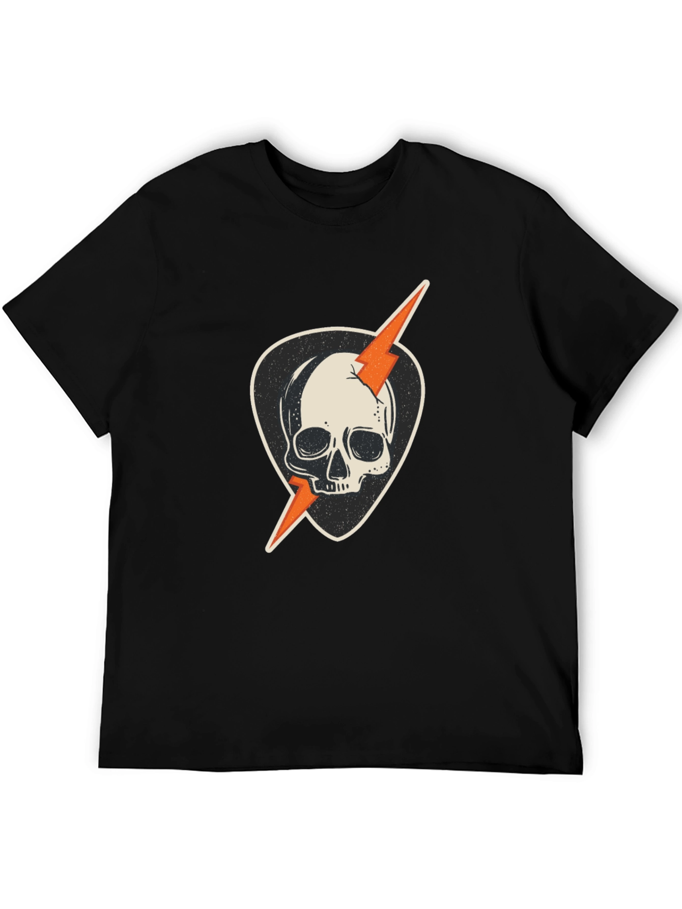 Skull & Lightning Guitar Pick Graphic T-Shirt