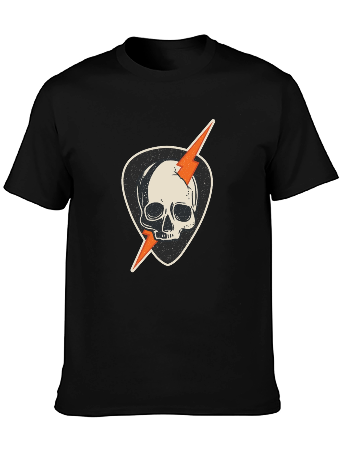 Skull & Lightning Guitar Pick Graphic T-Shirt