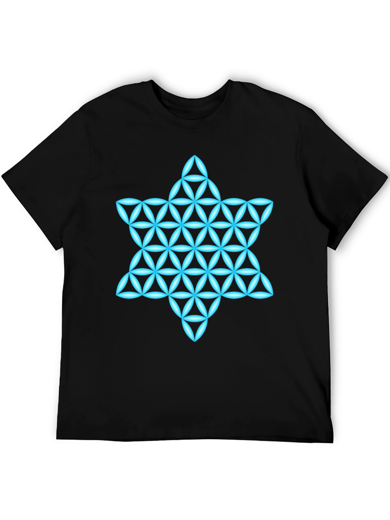 Geometric Star T-Shirt - Mens Black Graphic Tee