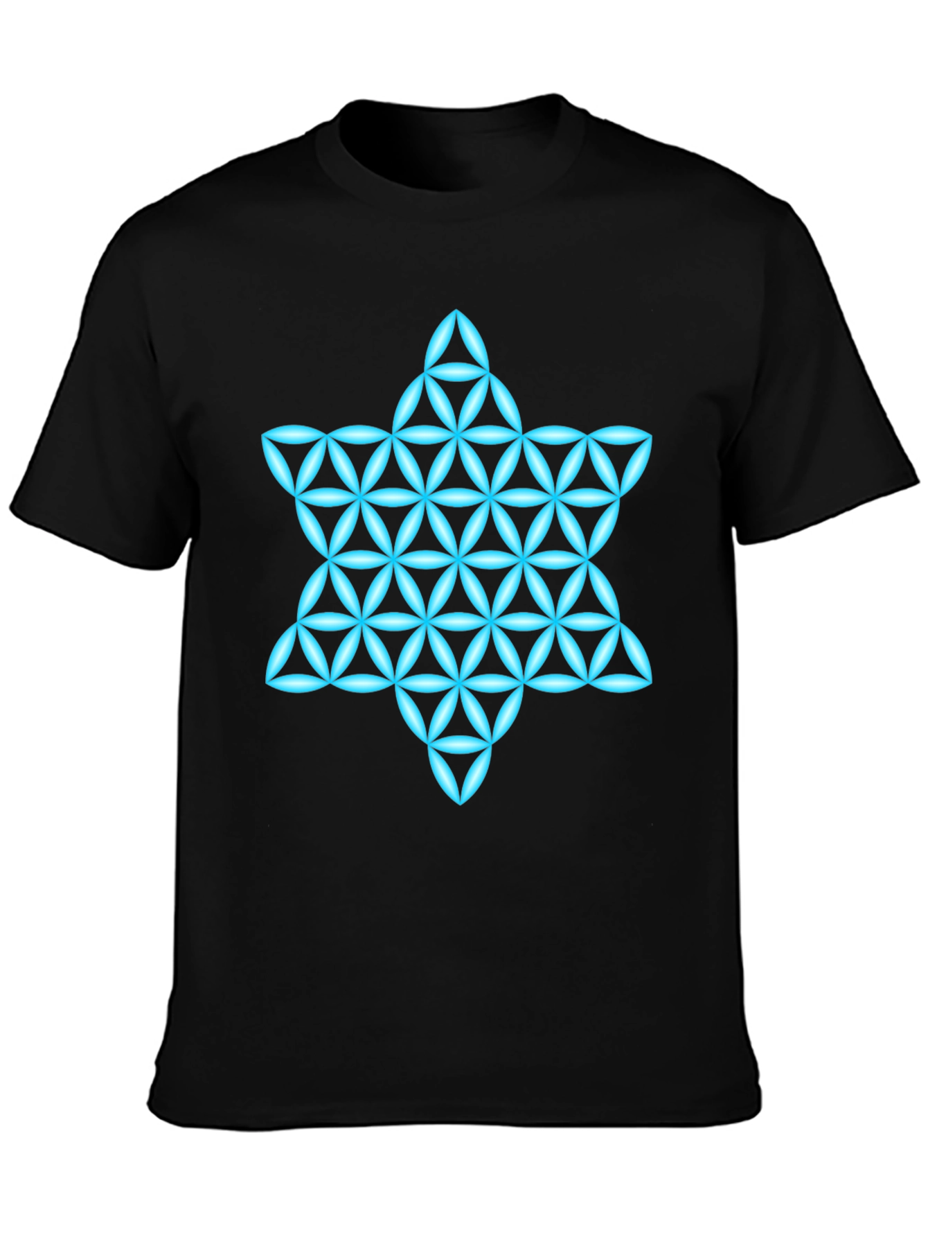 Geometric Star T-Shirt - Mens Black Graphic Tee