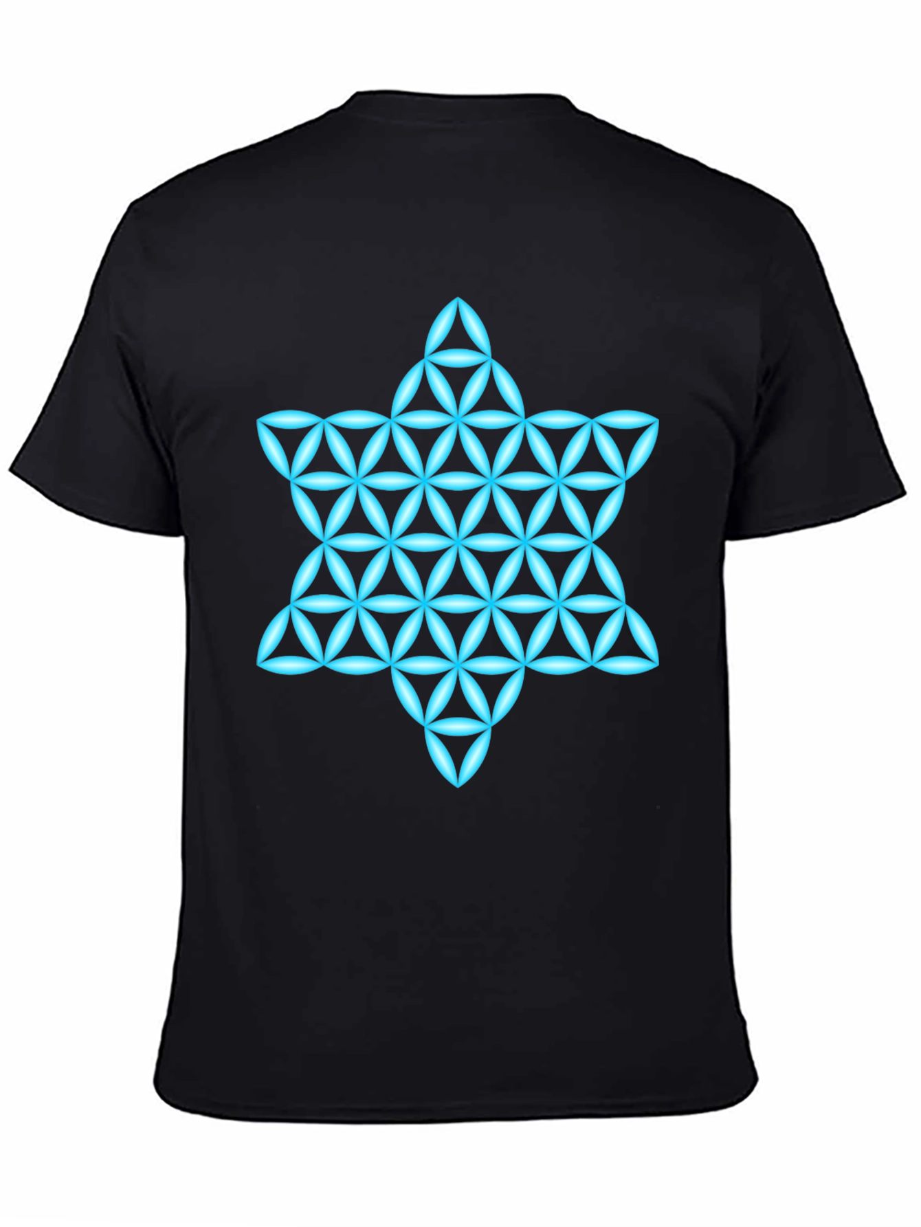 Geometric Star T-Shirt - Mens Black Graphic Tee