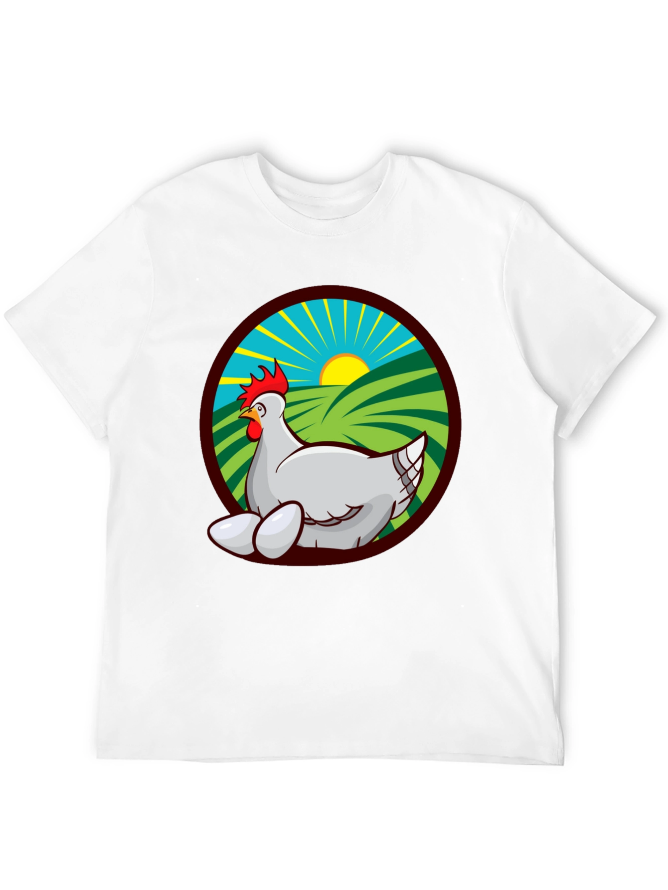 Chicken and Eggs Graphic Tee - Farm Fresh Design