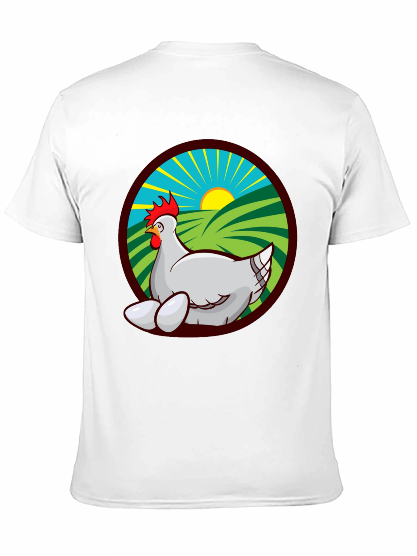 Chicken and Eggs Graphic Tee - Farm Fresh Design